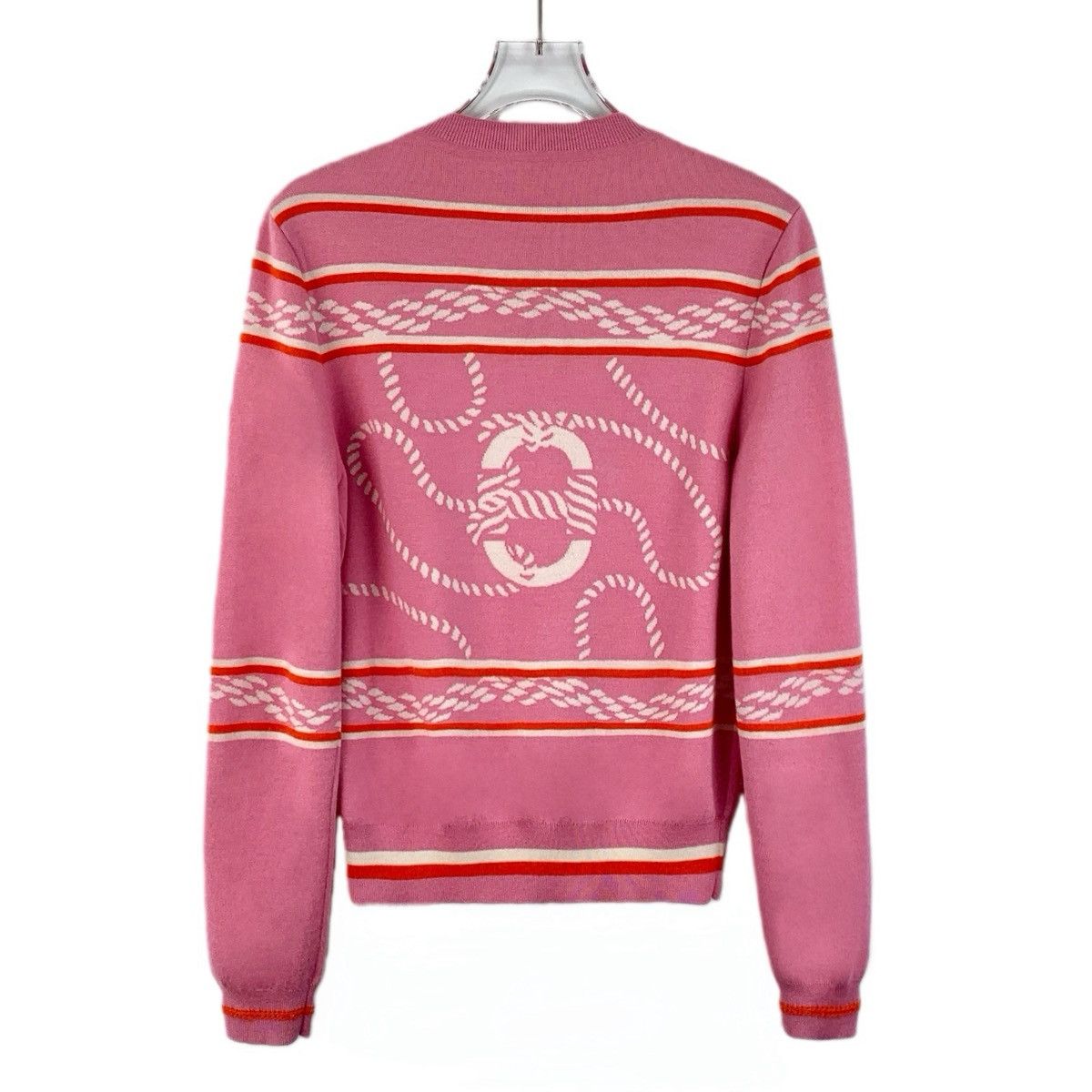 Hermes Hermes Striped Rope Cashmere Long Sleeve Knit Cardigan K26WX Size XXS / US 00 / IT 34 - 2 Thumbnail