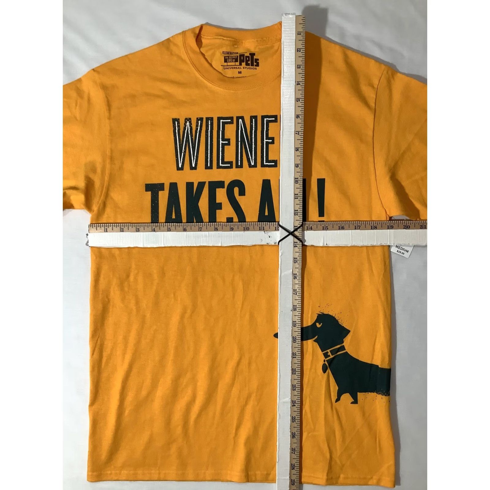 Alife Secret Life Of Pets Shirt Mens Medium Gold Wiener Takes All Graphic Tee Size US M / EU 48-50 / 2 - 7 Thumbnail