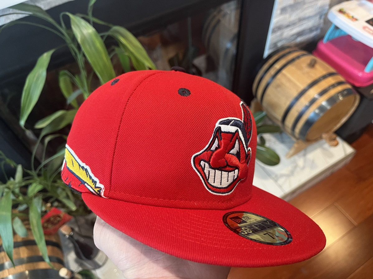 Cleveland Indians Cooperstown Wahoo chief Feather 59Fifty - Main Image