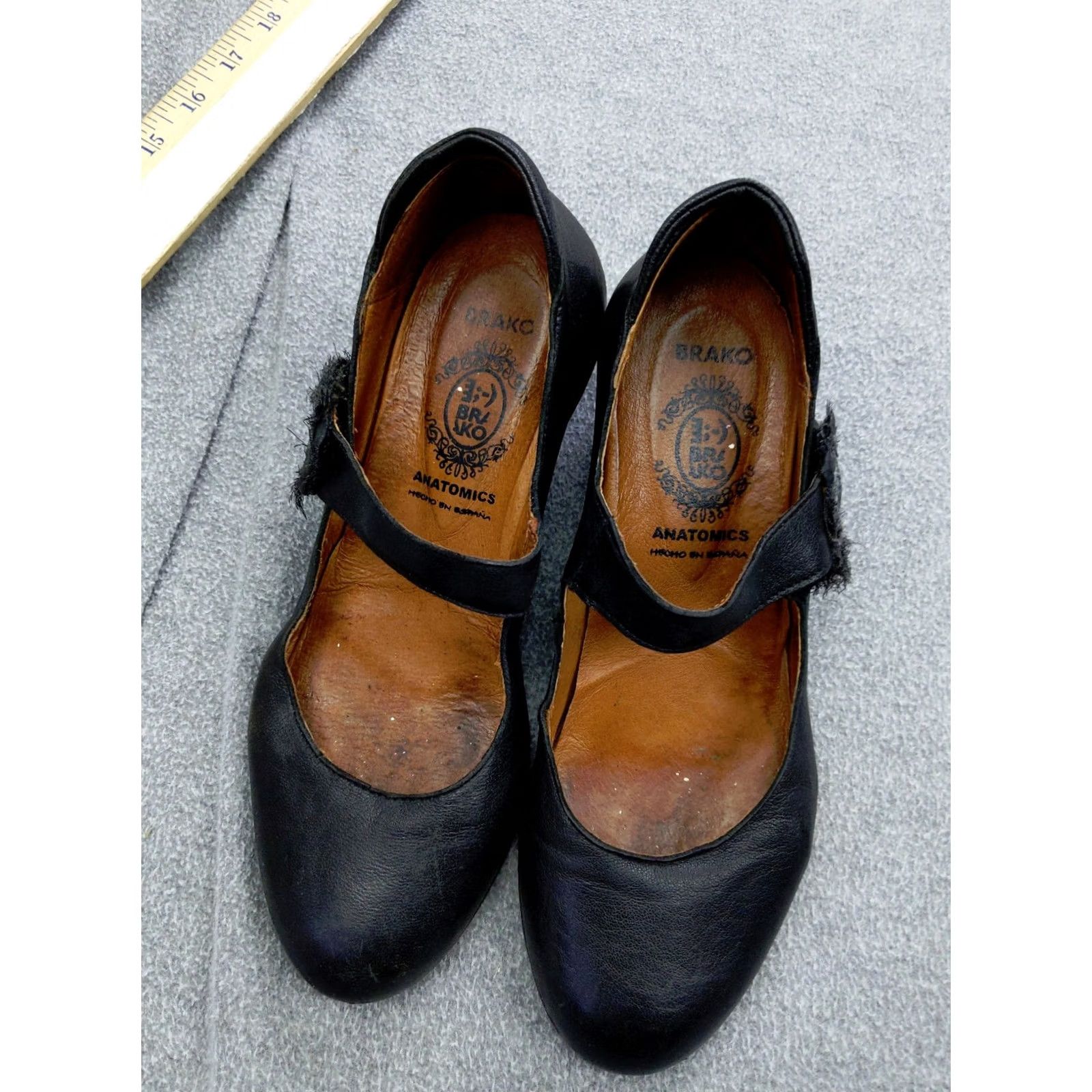 ANATOMICA Brako Anatomics Mary Jane Pumps Black Leather Comfort 7.5 39 Womens Size ONE SIZE - 2 Thumbnail