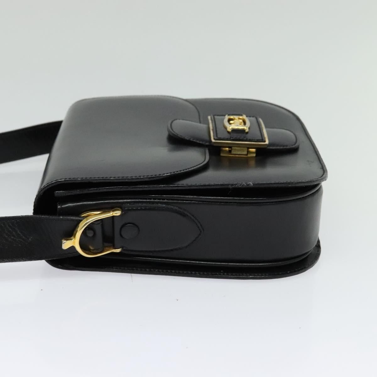 Celine CELINE Sulky Shoulder Bag Leather Black Gold Size ONE SIZE - 4 Thumbnail