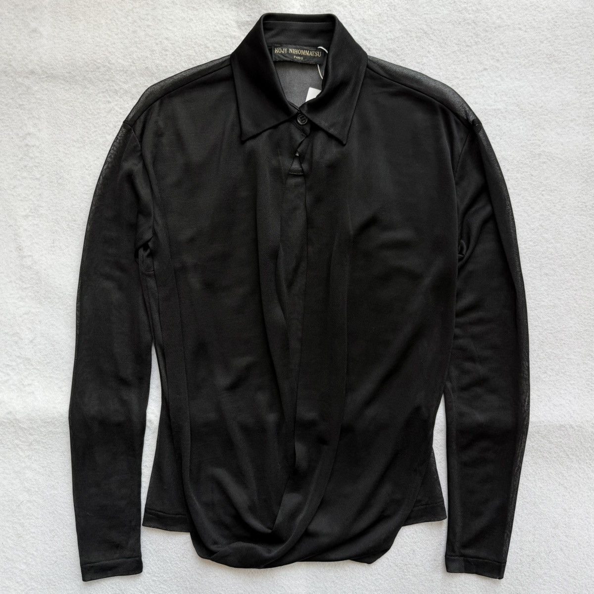 Other 1990s Koji Nihommatsu Loop Draped Mesh Blouse Size M / US 6-8 / IT 42-44 - 1 Thumbnail