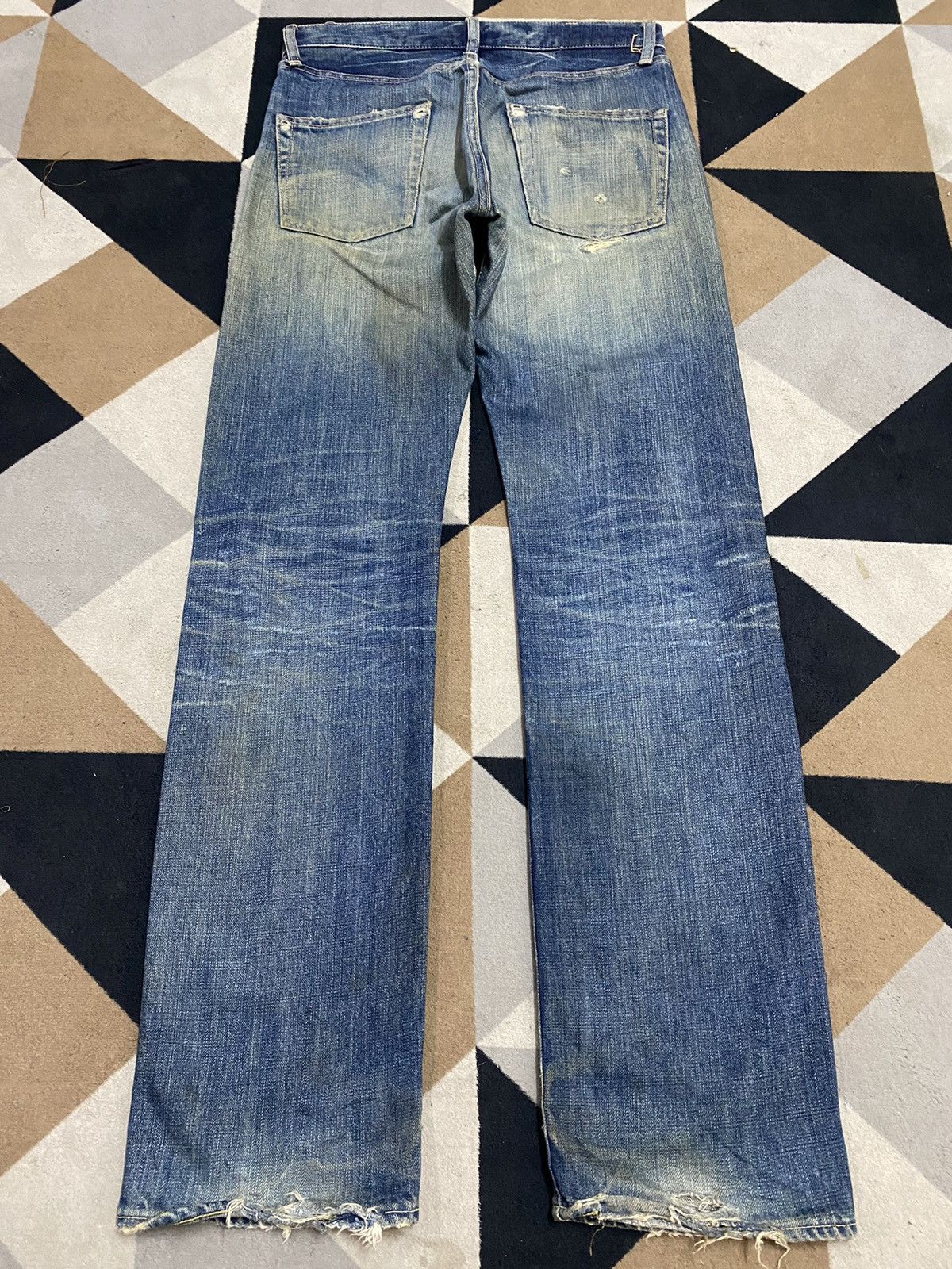 Spellbound Japanese Brand SpellBound Mud Wash Distressed Loose Jeans Size US 31 - 2 Thumbnail
