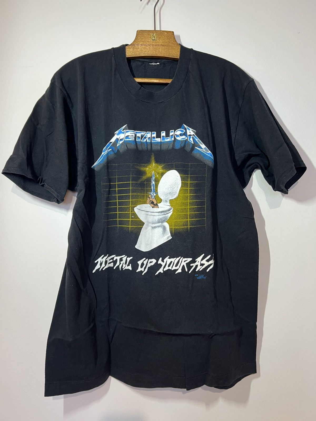 Vintage Metallica 80s metal up your ass shirt