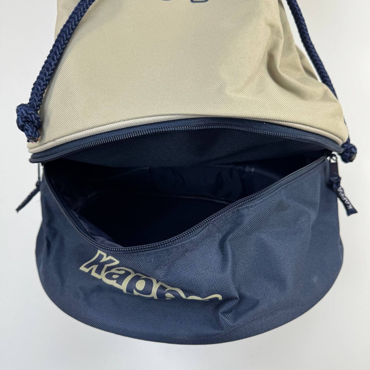 Kappa Kappa Drawstring Backpack Blue White Gym Bag Sports Sackpack Size ONE SIZE - 4 Thumbnail