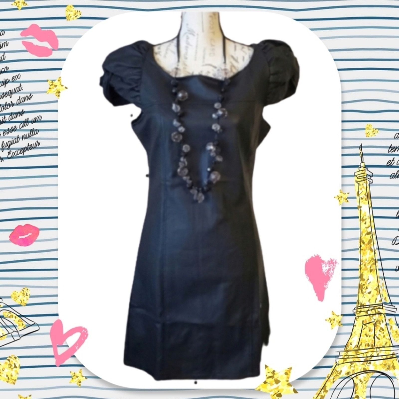 Rocawear LA BELLE ROC • VEGAN LEATHER COCKTAIL DRESS • Large NWT Size L / US 10 / IT 46 - 1 Thumbnail