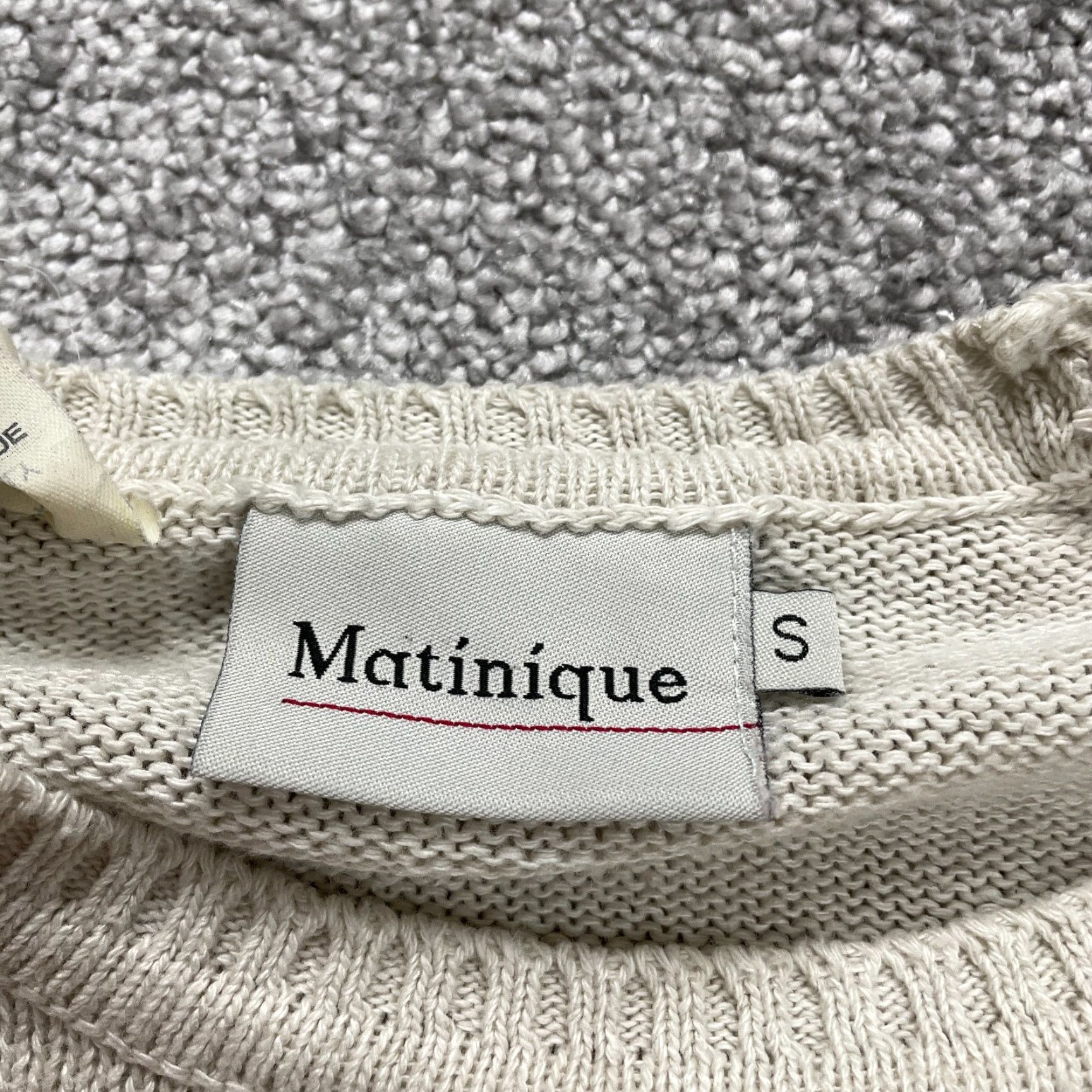 Vintage Matinique Sweater Shirt Women S Beige Crew Neck Short Sleeve Knit Casual Vintage No Size S / US 4 / IT 40 - 7 Thumbnail