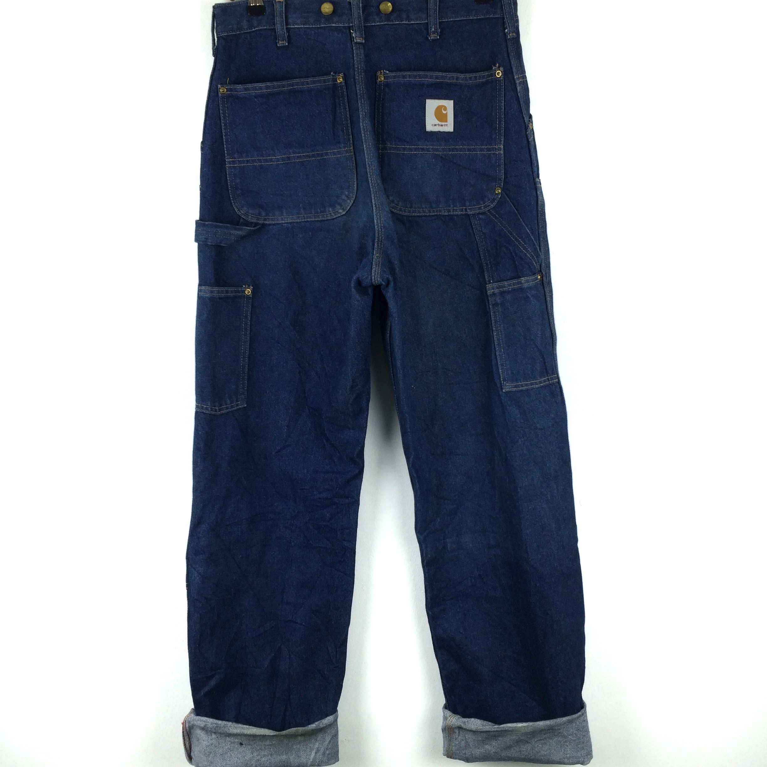 Carhartt × Vintage X214 CARHARTT VTG OVERALL DENIM CARPENTER PANTS WORKWEAR Size US 32 / EU 48 - 1 Thumbnail