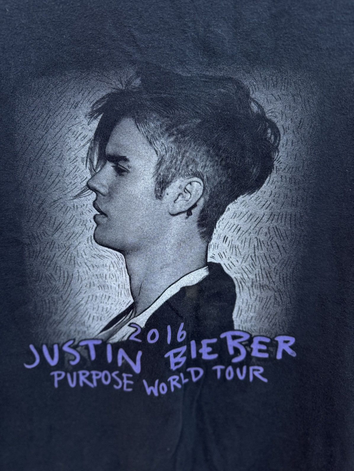 Gildan Justin Bieber 2016 Purpose World Tour T Shirt Black S/S Size US L / EU 52-54 / 3 - 2 Thumbnail