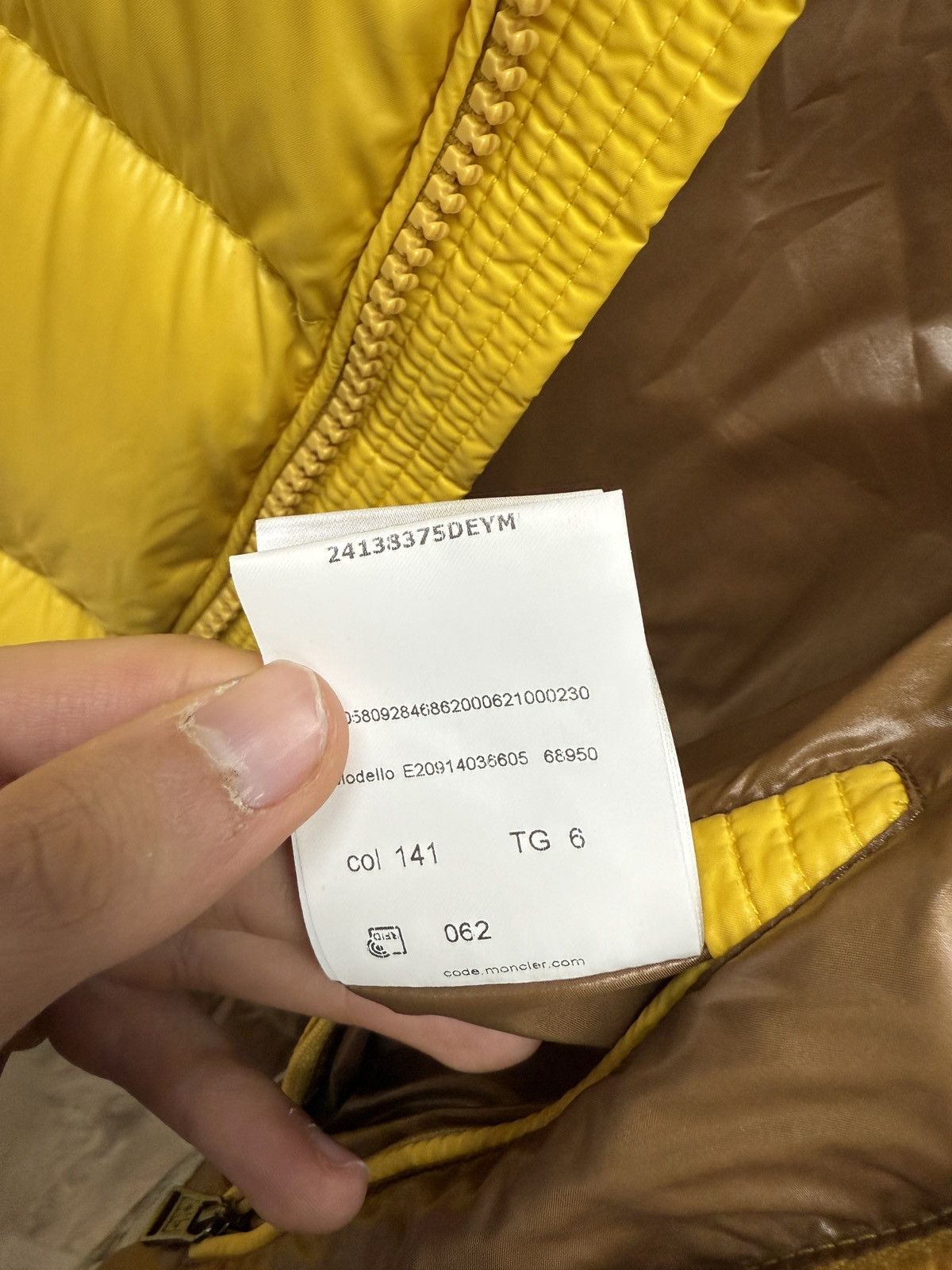 Moncler Moncler Yellow Maya Puffer Jacket Size US XL / EU 56 / 4 - 19 Thumbnail