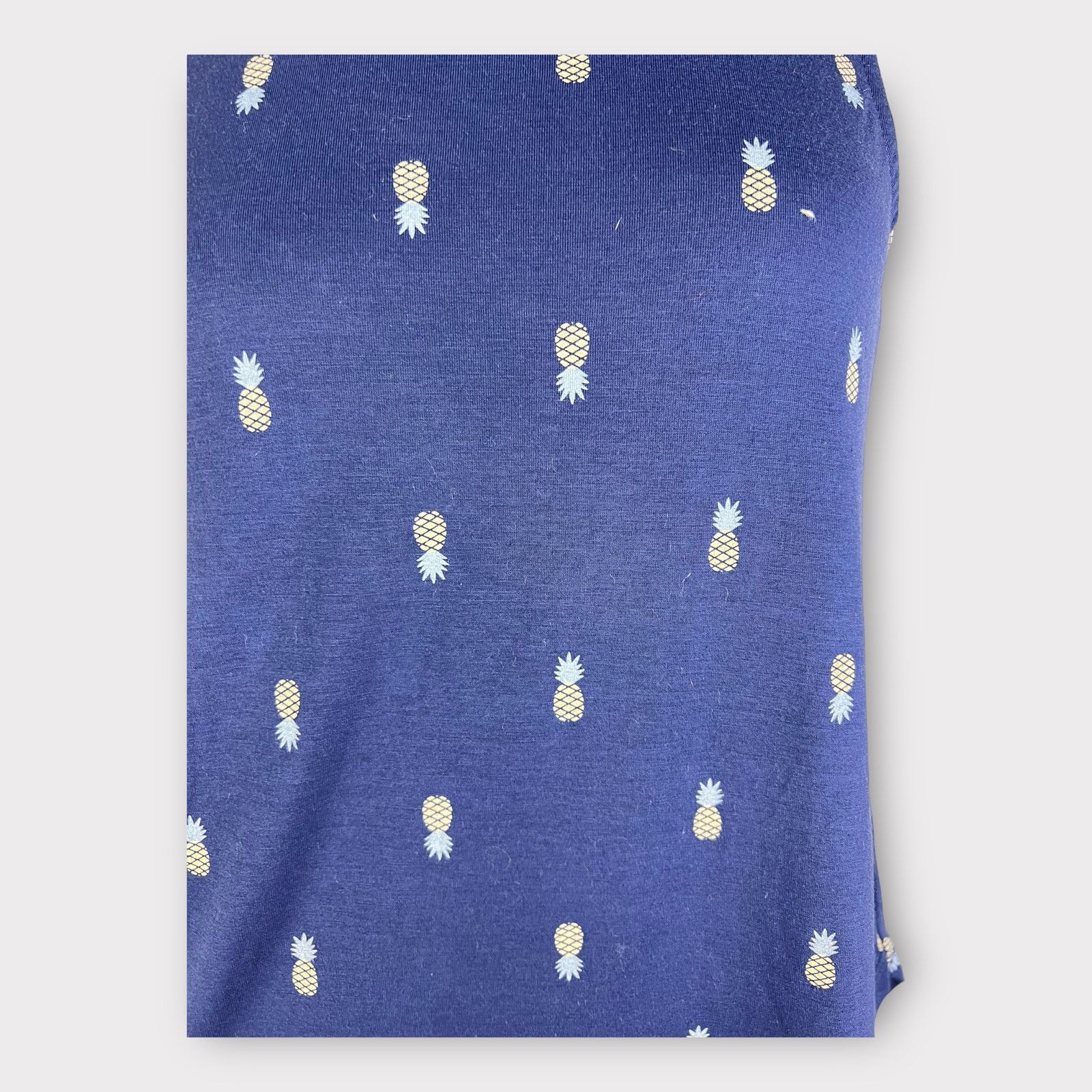 Nordstrom Zoe + Liv | Women Navy Pineapple Graphic Tank Top | Med Size M / US 6-8 / IT 42-44 - 7 Thumbnail