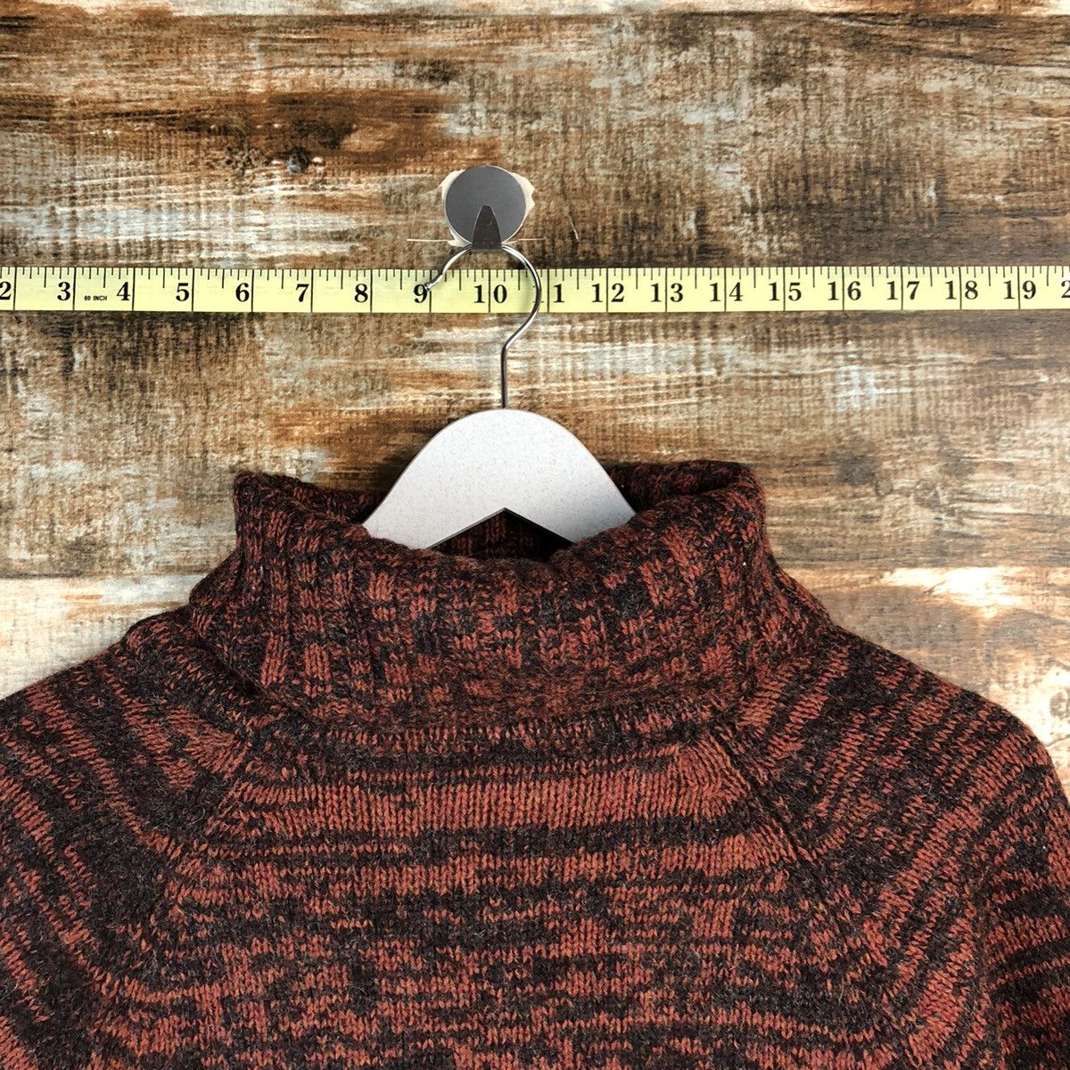 Homespun Knitwear × Japanese Brand Japanese Brand Turtle Neck Orange Knitwear #A2495 Size M / US 6-8 / IT 42-44 - 4 Thumbnail