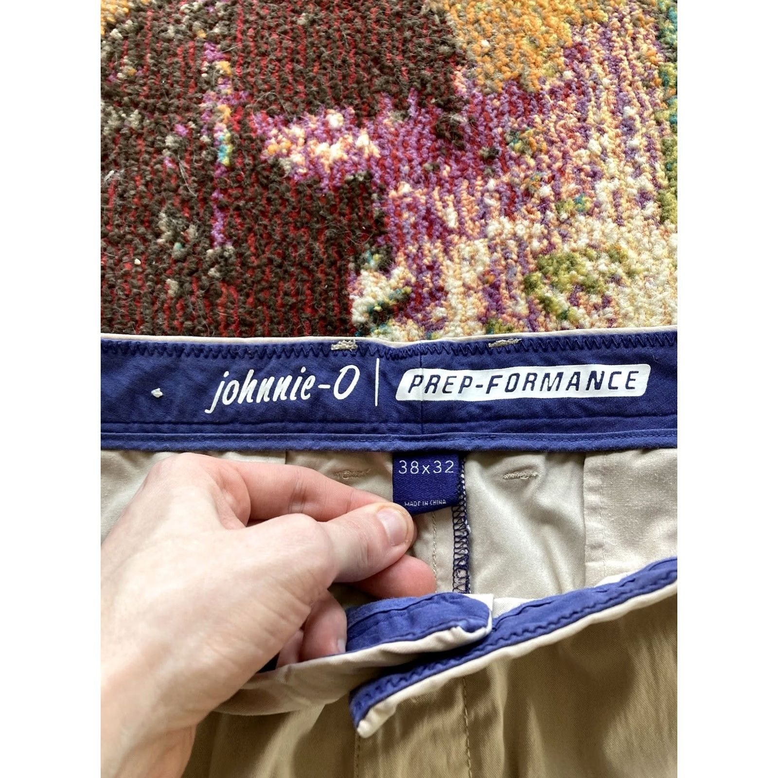 johnnie-O Johnnie-O Pants Khaki Beige Mens 38 38x28 Chino Preppy Golf Travel Countries Sports Inseam 28 Regular Mens Size US 38 / EU 54 - 7 Thumbnail