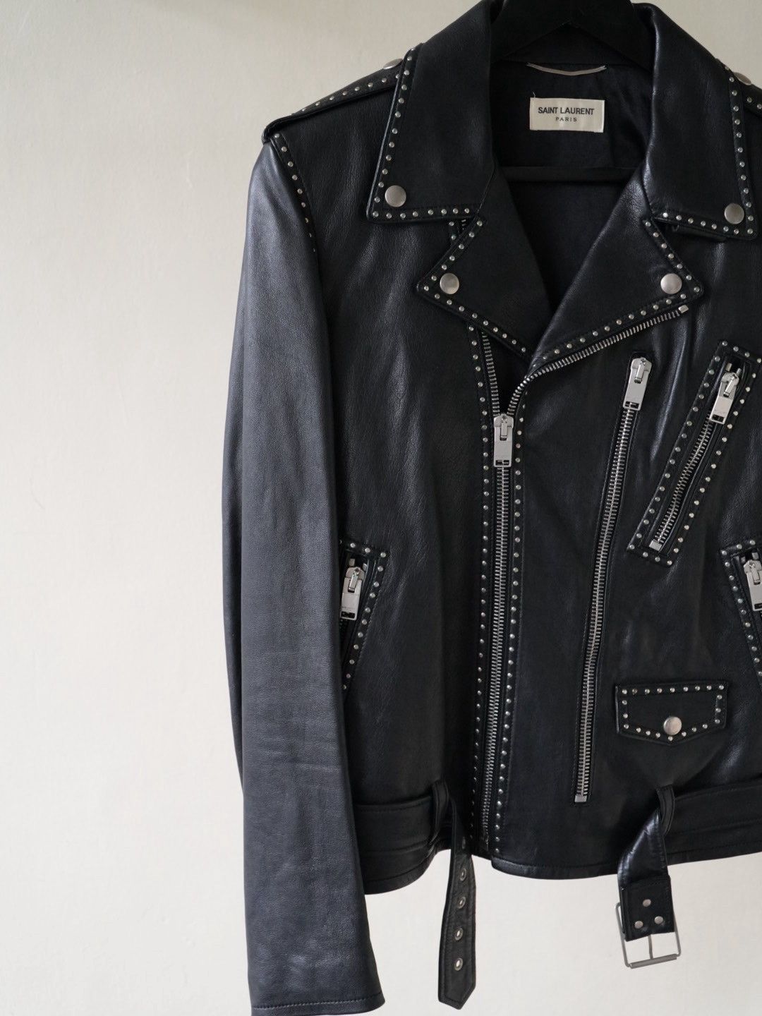Hedi Slimane × Saint Laurent Paris Saint Laurent SS14 L17 Riveted Leather Jacket 2408-Nextarrow Size US M / EU 48-50 / 2 - 4 Thumbnail