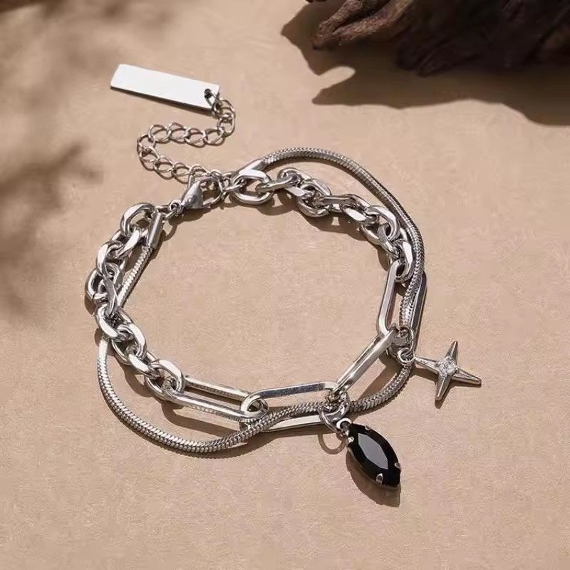 Jewelry Simple Stacked Snake Chain Bracelet Size ONE SIZE - 1 Thumbnail
