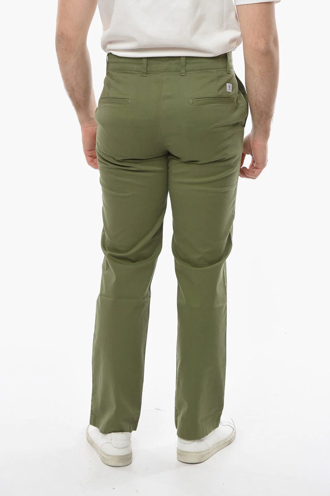 DEPARTMENT5 og1mm0326 Stretch Cotton Chino Pant in Military Green Size US 38 / EU 54 - 2 Thumbnail