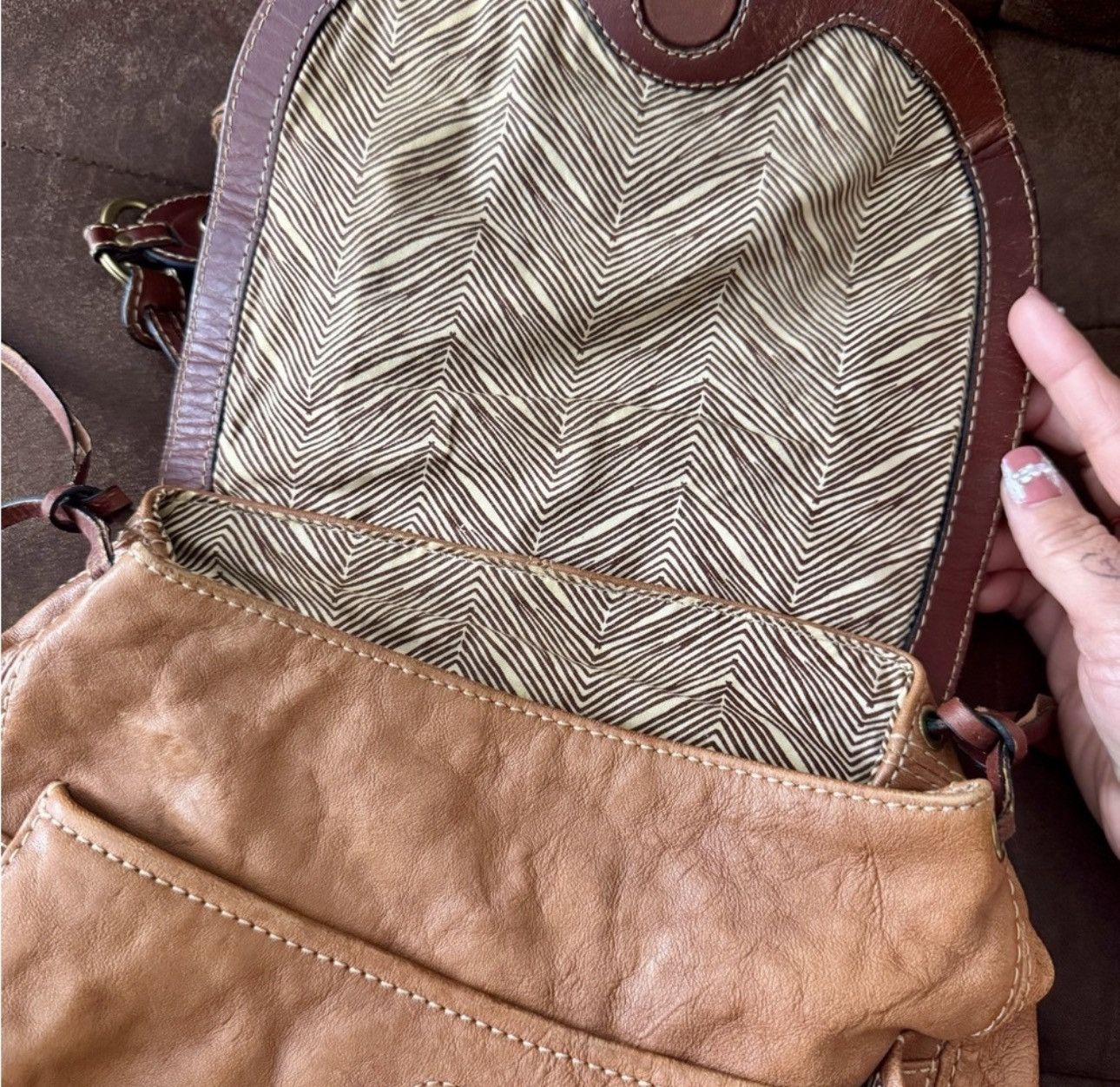 Fossil Fossil Crossbody Leather Boho Bag Size ONE SIZE - 6 Thumbnail