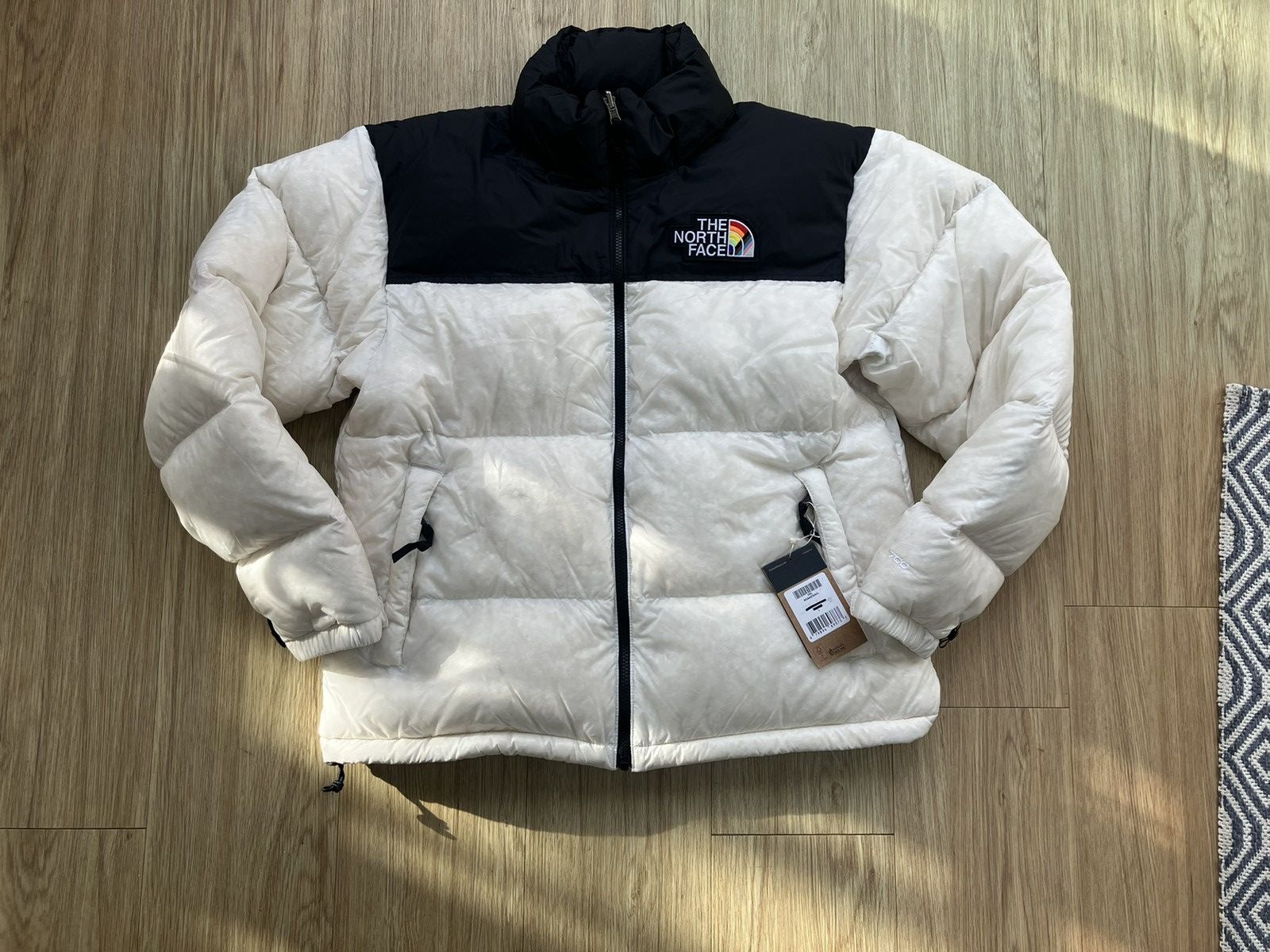 image of The North Face North Face Nuptse Retro Down Jacket L Black / Off-White, Men's (Size Large)