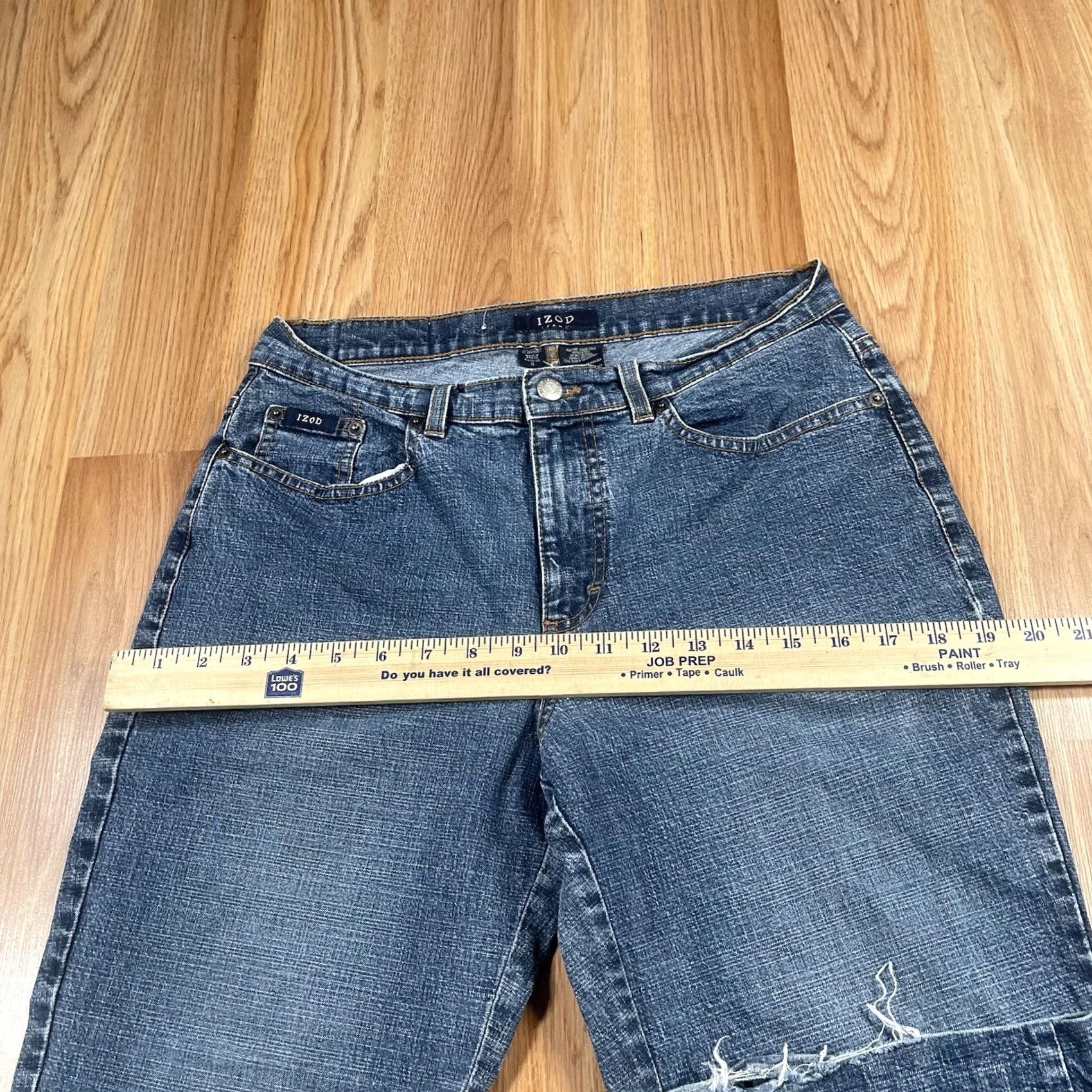 Izod IZOD Jeans Womens 8 Straight Leg High Rise Blue Denim Cotton Spandex Size 30" / US 8 / IT 44 - 5 Thumbnail