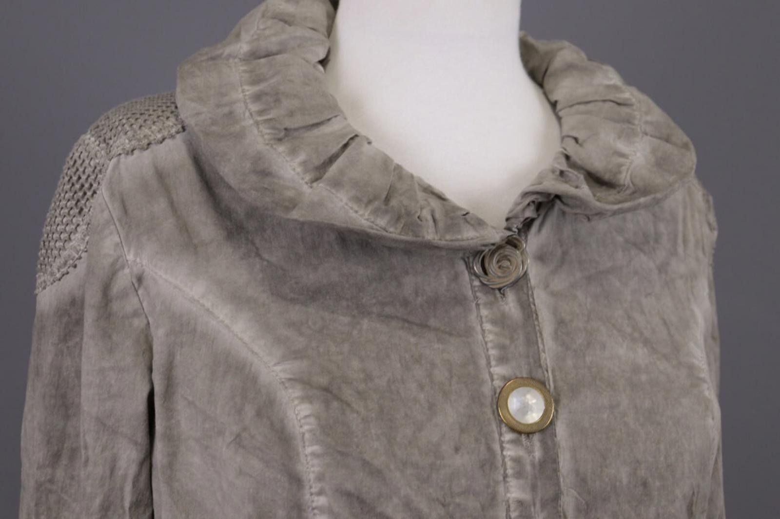 Designer Bottega Gray Designer Lagenlook Blouse Tunic Size XXL Size XL / US 12-14 / IT 48-50 - 6 Thumbnail