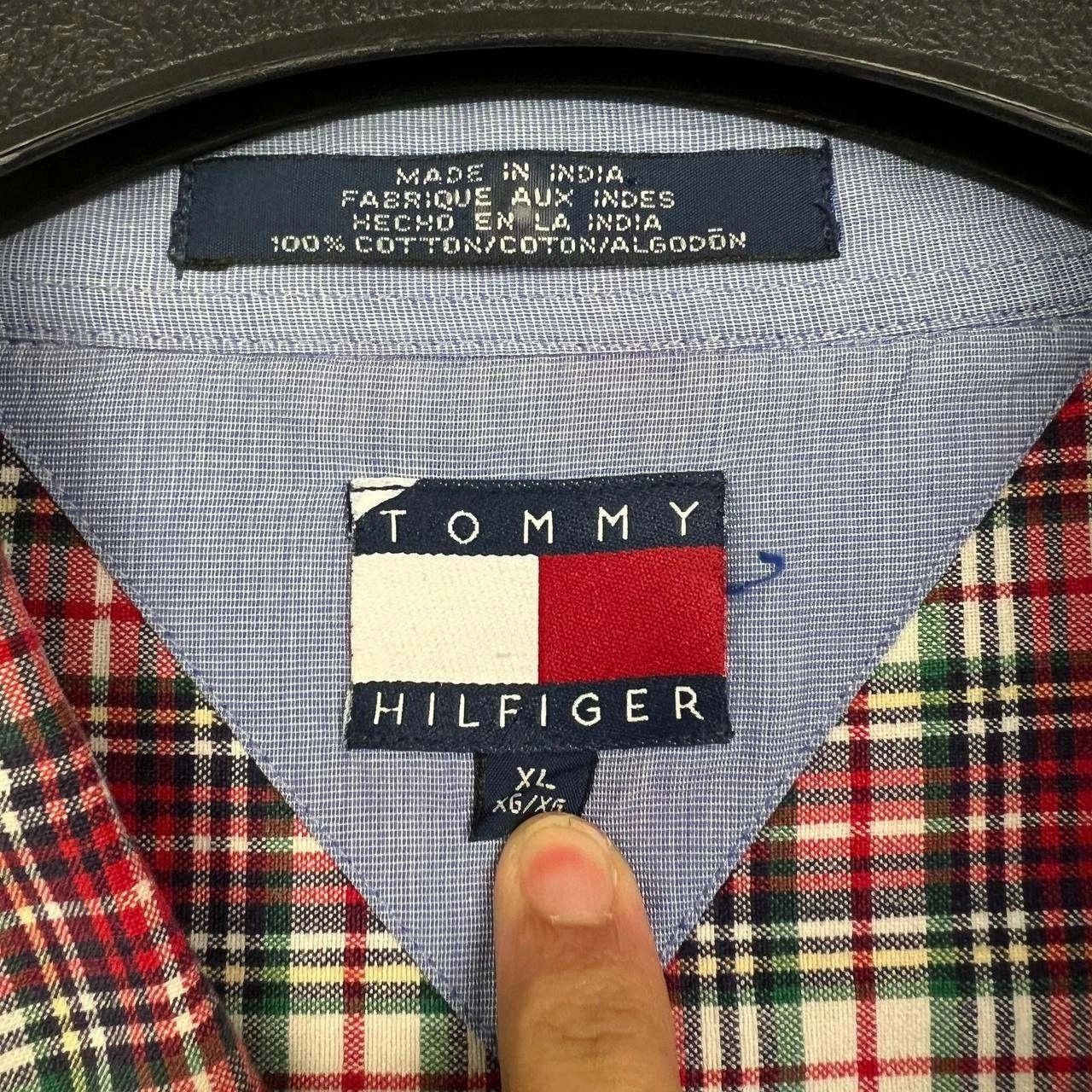Tommy Hilfiger Tommy Hilfiger Button Down Shirt Men Plaid Cotton XL Size US XL / EU 56 / 4 - 5 Thumbnail