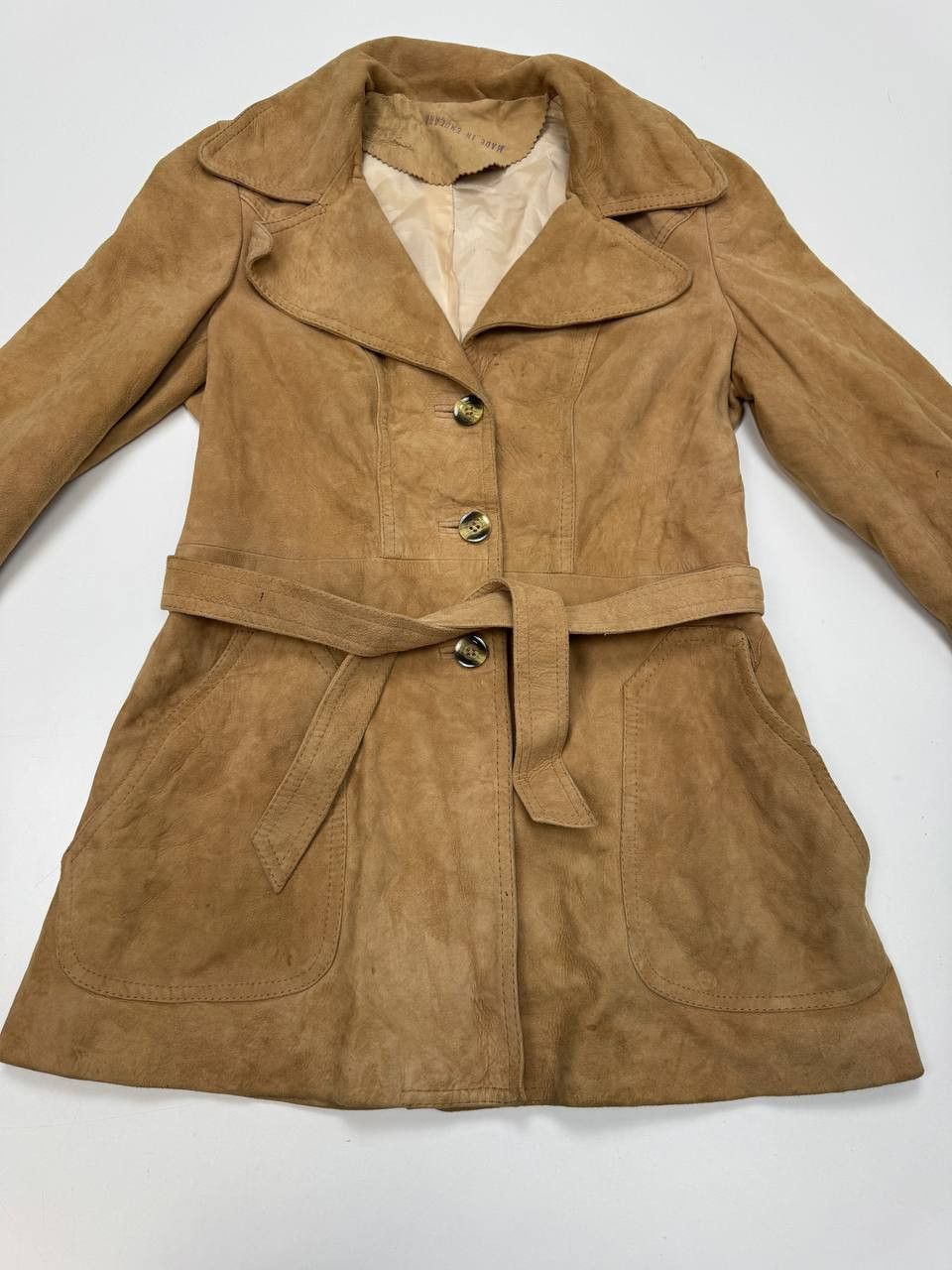 Vintage vintage suede coat for women Size L / US 10 / IT 46 - 2 Thumbnail