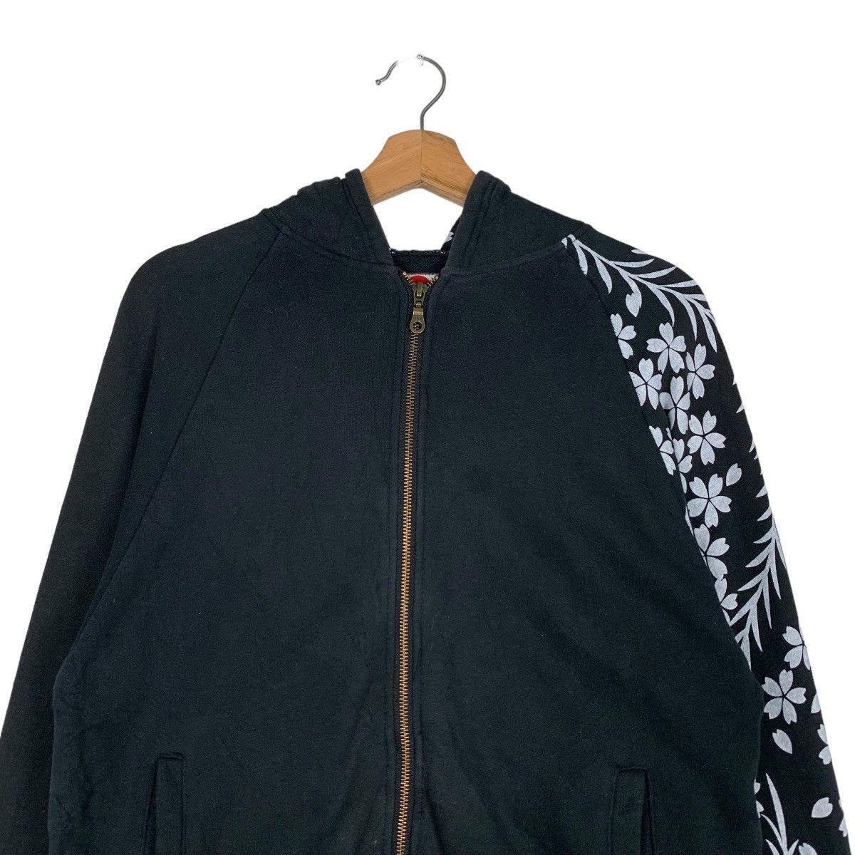Japanese Brand Japanese Traditional Sakura on Sleeve Hoodies #0731-C33 Size US M / EU 48-50 / 2 - 2 Thumbnail