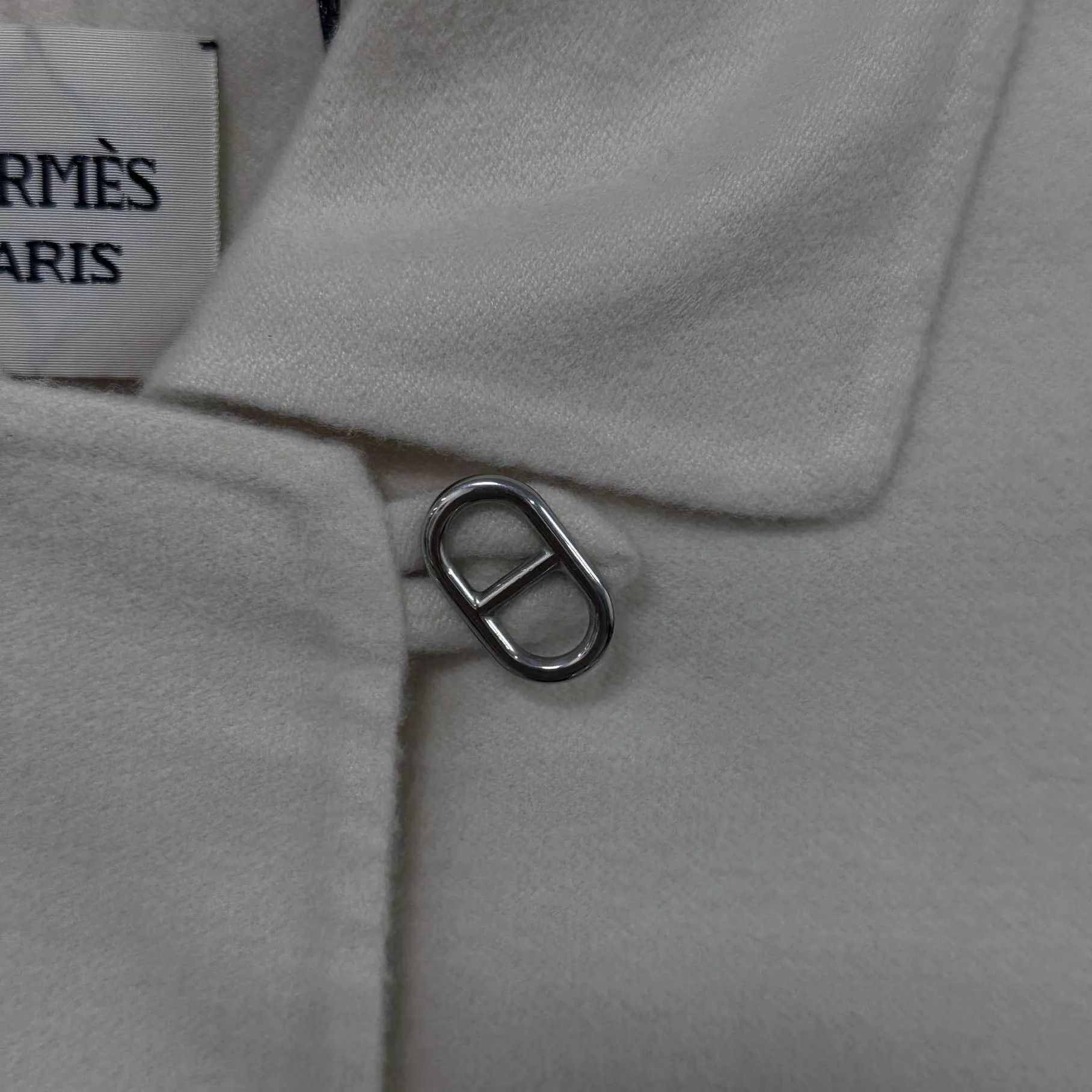 Hermes HERMES Cream Cashmere Coat Women's Size 36 Size XS / US 0-2 / IT 36-38 - 6 Thumbnail