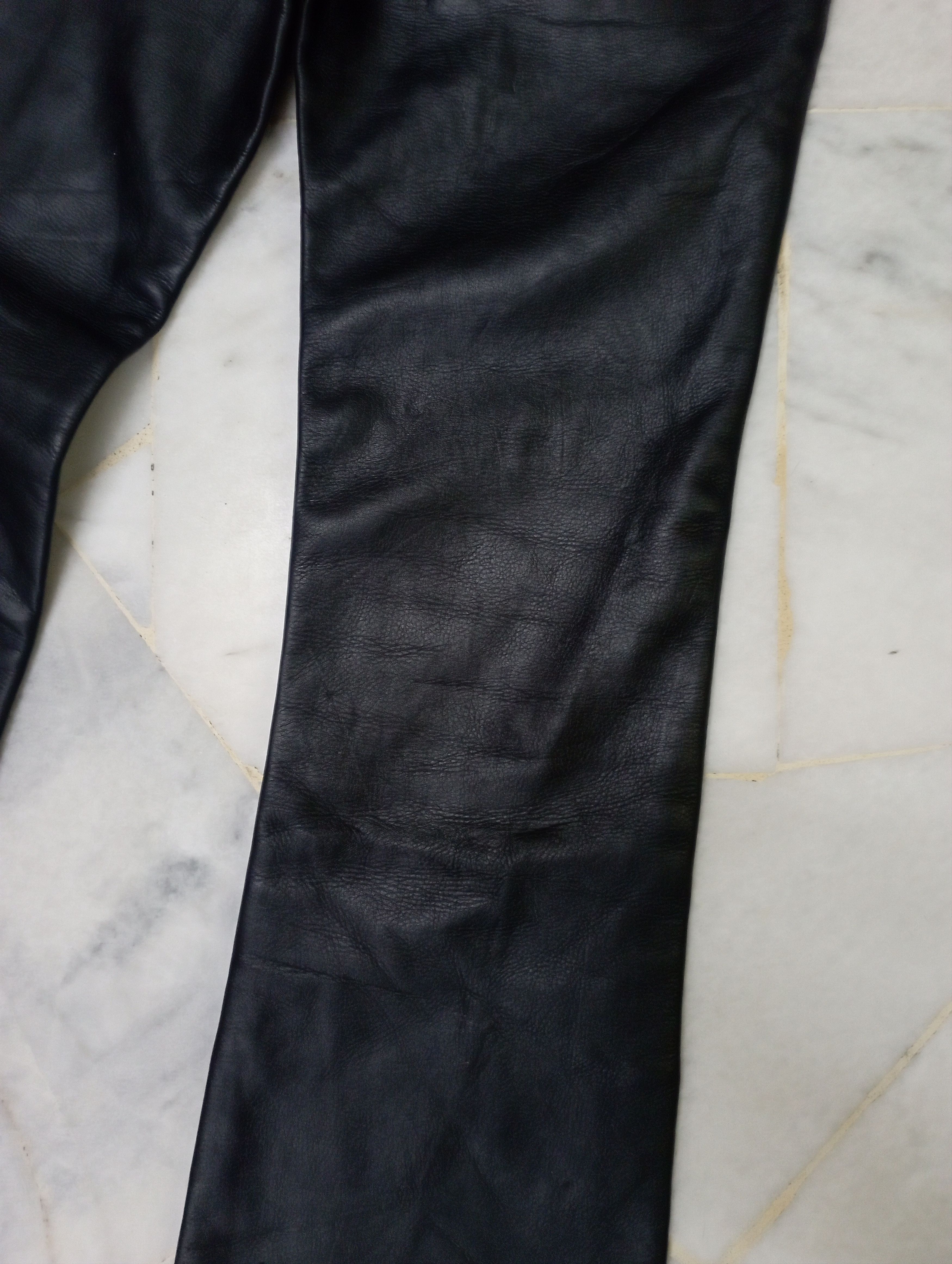 If Six Was Nine 2000s Japanese Archieve Cow Leather MET'Z Fl6 Flare Jeans Size US 28 / EU 44 - 10 Thumbnail