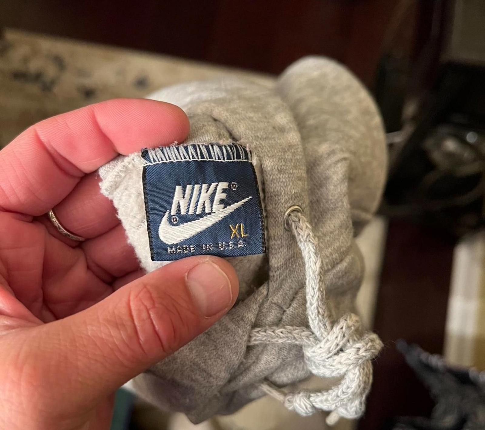 Nike vintage 80s gray and blue nike hoodie Size US XL / EU 56 / 4 - 8 Thumbnail
