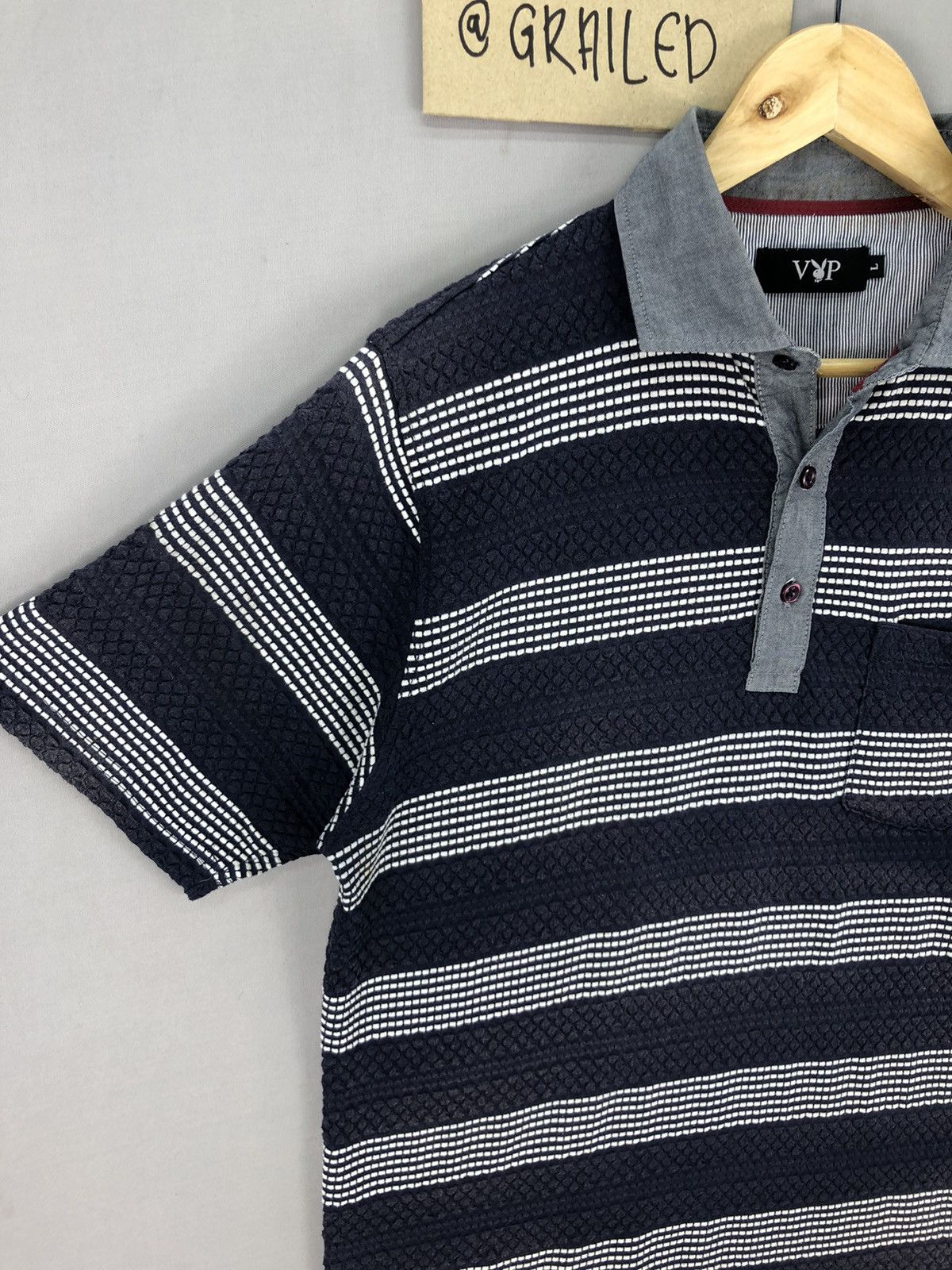 Playboy × Vintage Vintage VIP Playboy Polo T-Shirt Size US L / EU 52-54 / 3 - 2 Thumbnail