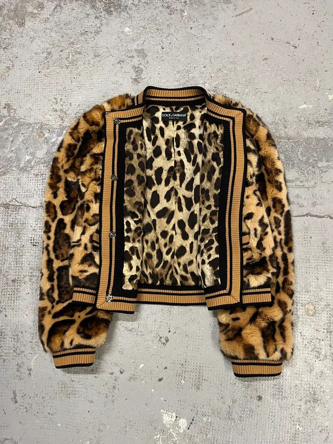 Dolce & Gabbana AW2021 Dolce & Gabbana Leopard Print Fur Bomber Cardigan Jacket Size S / US 4 / IT 40 - 8 Thumbnail