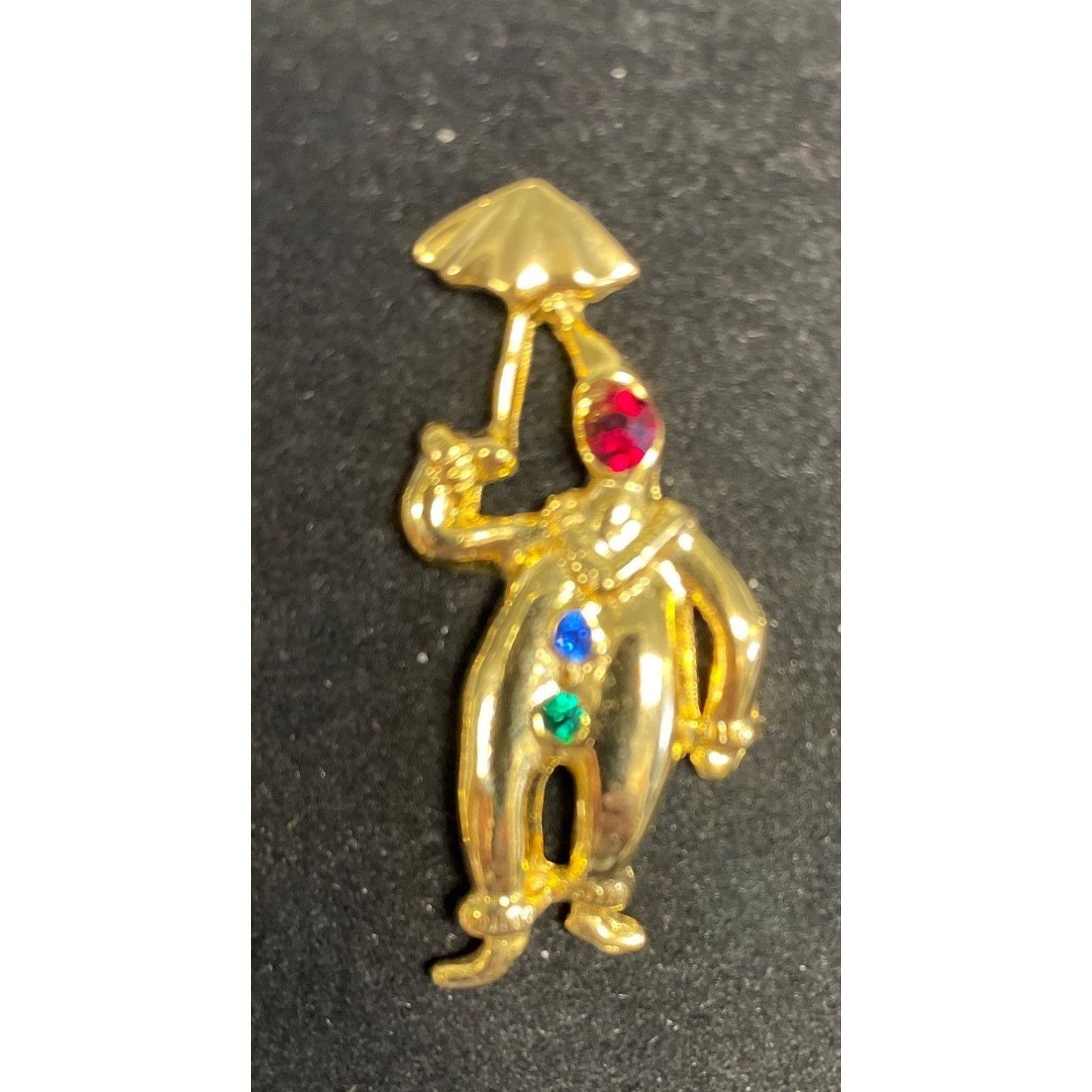 Other Vintage 1980's Women's Gold Clown Pins / Brooch Rhinestones Size ONE SIZE - 4 Thumbnail
