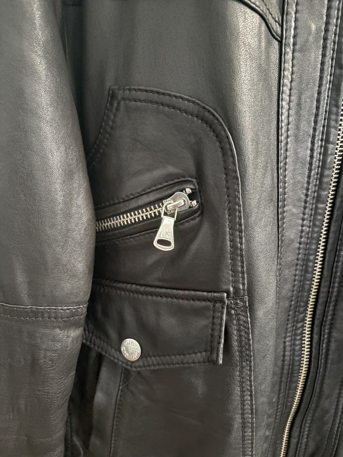 Dolce & Gabbana Dolce & Gabbana Leather Jacket Size 58 Size US XXL / EU 58 / 5 - 3 Thumbnail