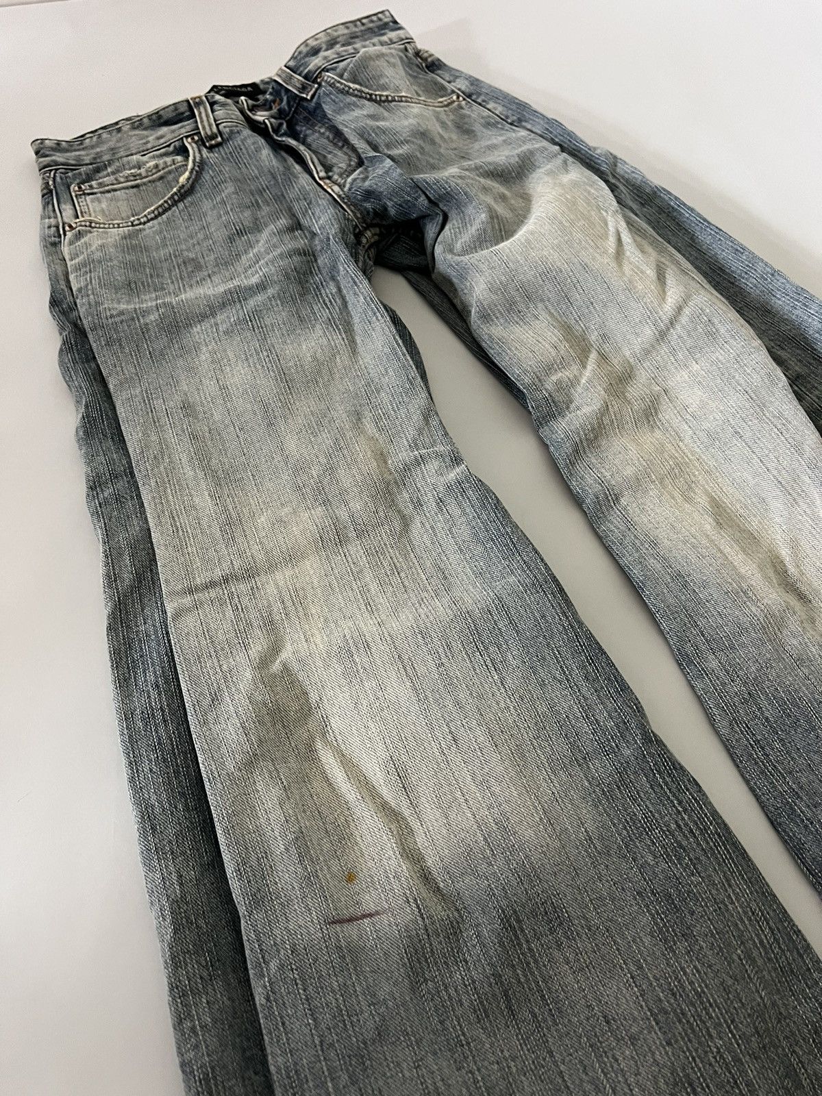 Balenciaga Balenciaga Stained Flared Jeans Size US 27 - 5 Thumbnail