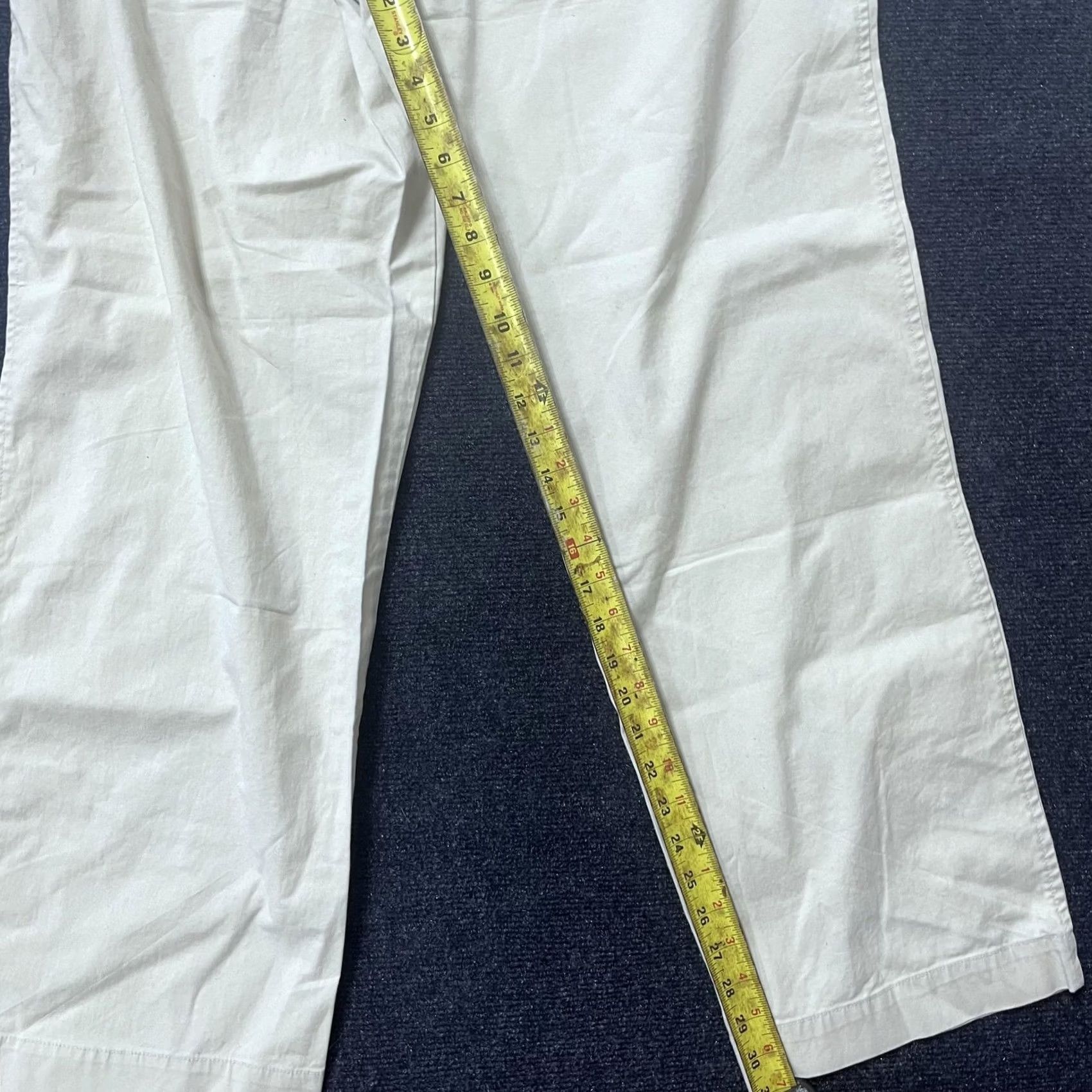 Talbots Talbots Pants Womens 16 Beige Khaki Chino Straight Leg Stretch Cotton Side Tabs Adjustable Waist Pockets Zip 28.5in Inseam Mens Womens Girls? Size 38" / US 16 / IT 52 - 6 Thumbnail