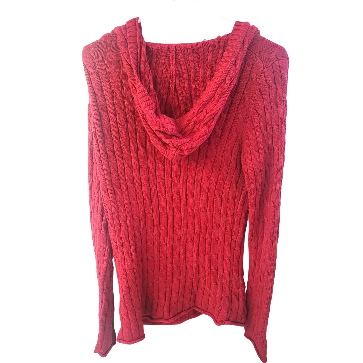 Old Navy Vintage Old Navy Red Perfect Fit Hood Sweater w/ Front Pocke Size L / US 10 / IT 46 - 2 Thumbnail