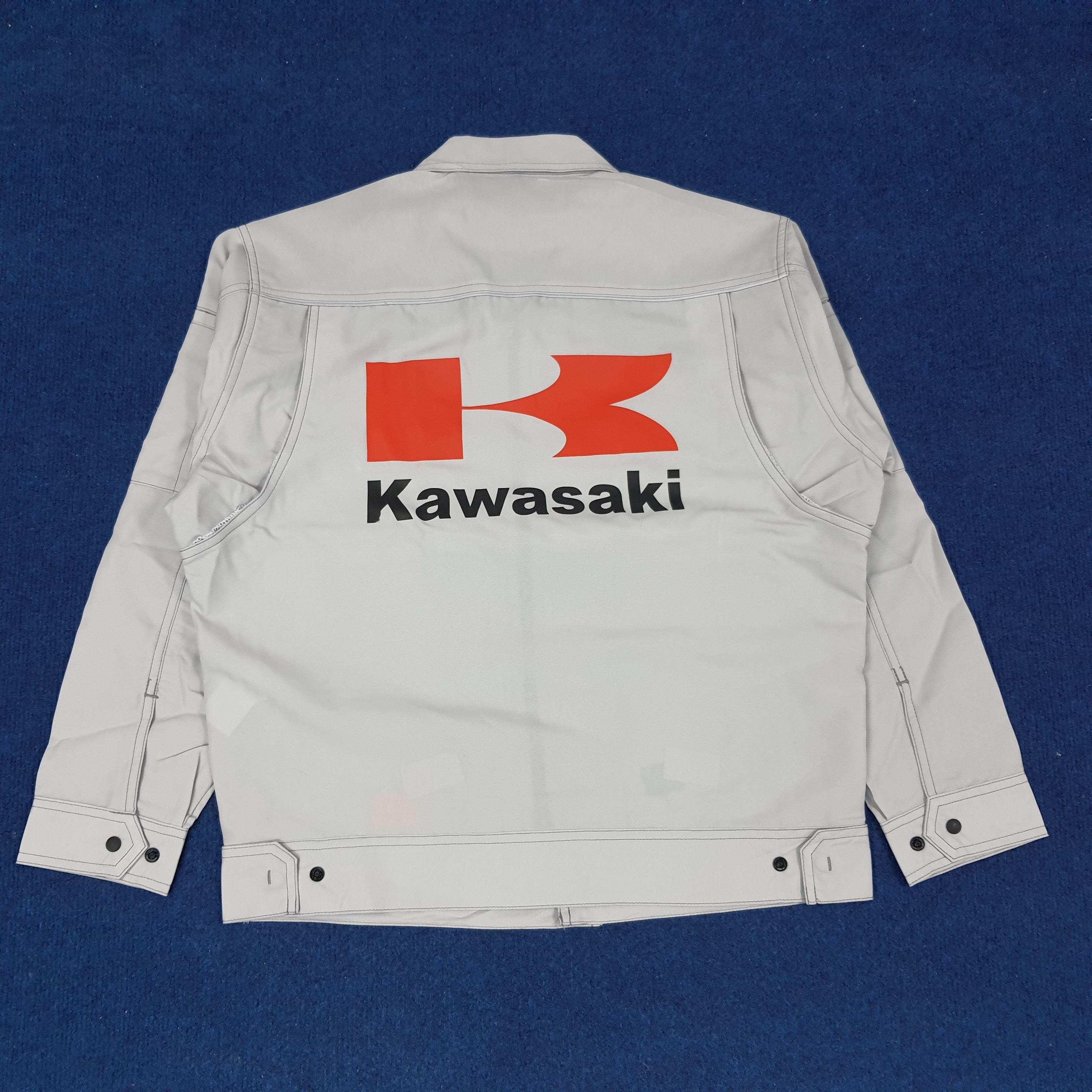 Japanese Brand × Vintage Vintage KAWASAKI Japan Racing Brand Jacket C232N19 Size US M / EU 48-50 / 2 - 1 Thumbnail