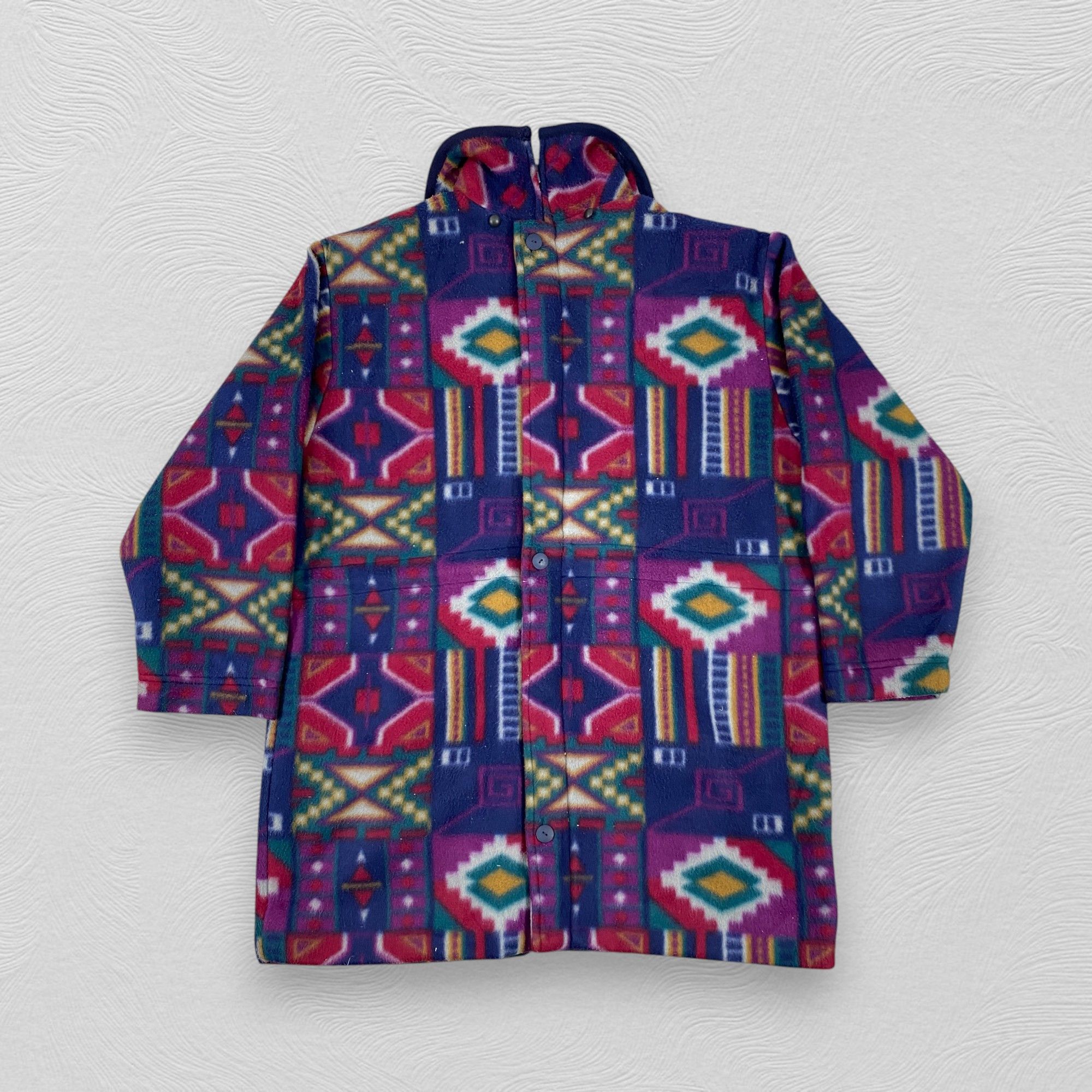 If Six Was Nine Vintage Navajo Art Bandana Fleece Jacket- J403 Size US L / EU 52-54 / 3 - 2 Thumbnail