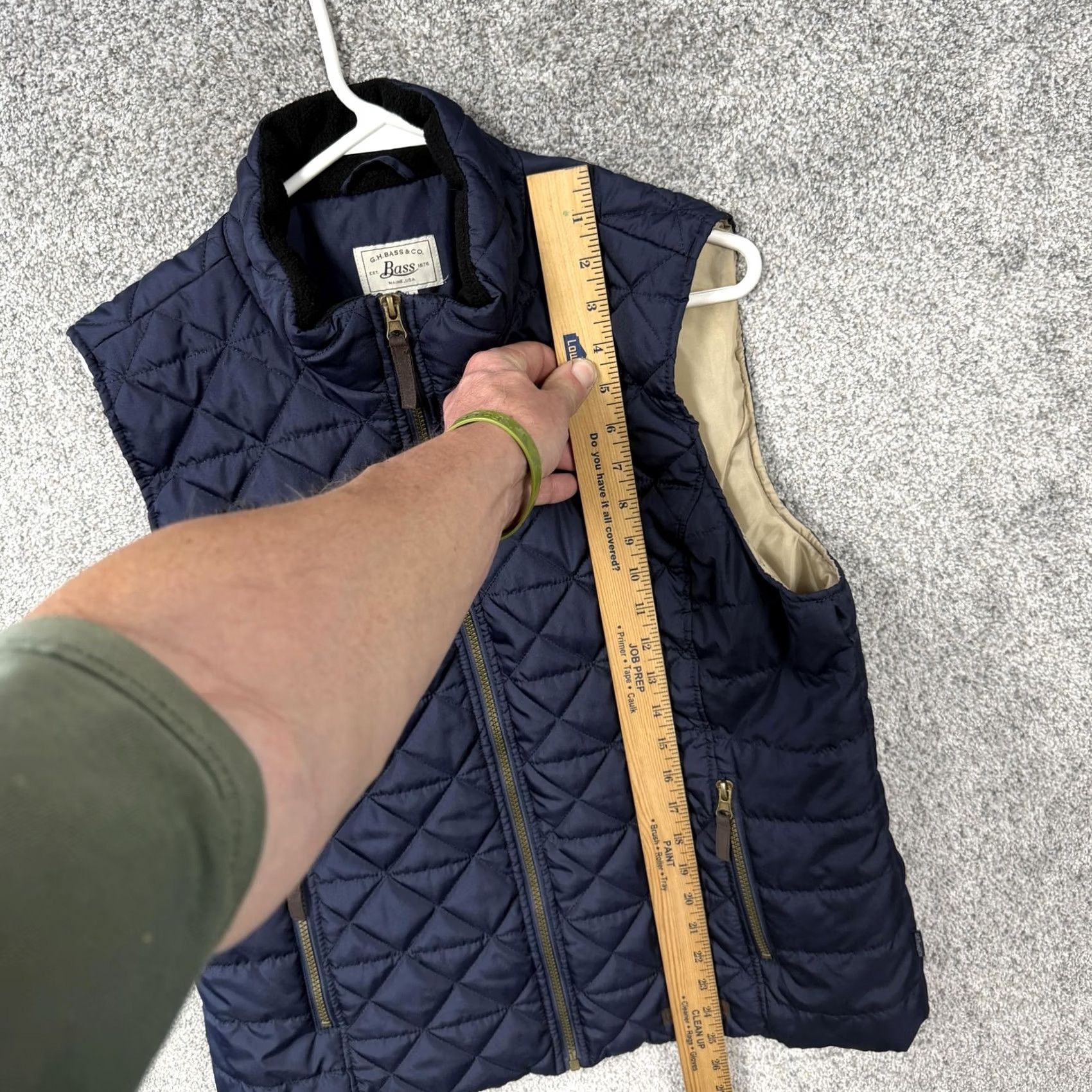 Vintage G.H. Bass & Co. Vest XL Quilted Nautical Outdoor Chic Full Zip Mens Size US XL / EU 56 / 4 - 2 Thumbnail