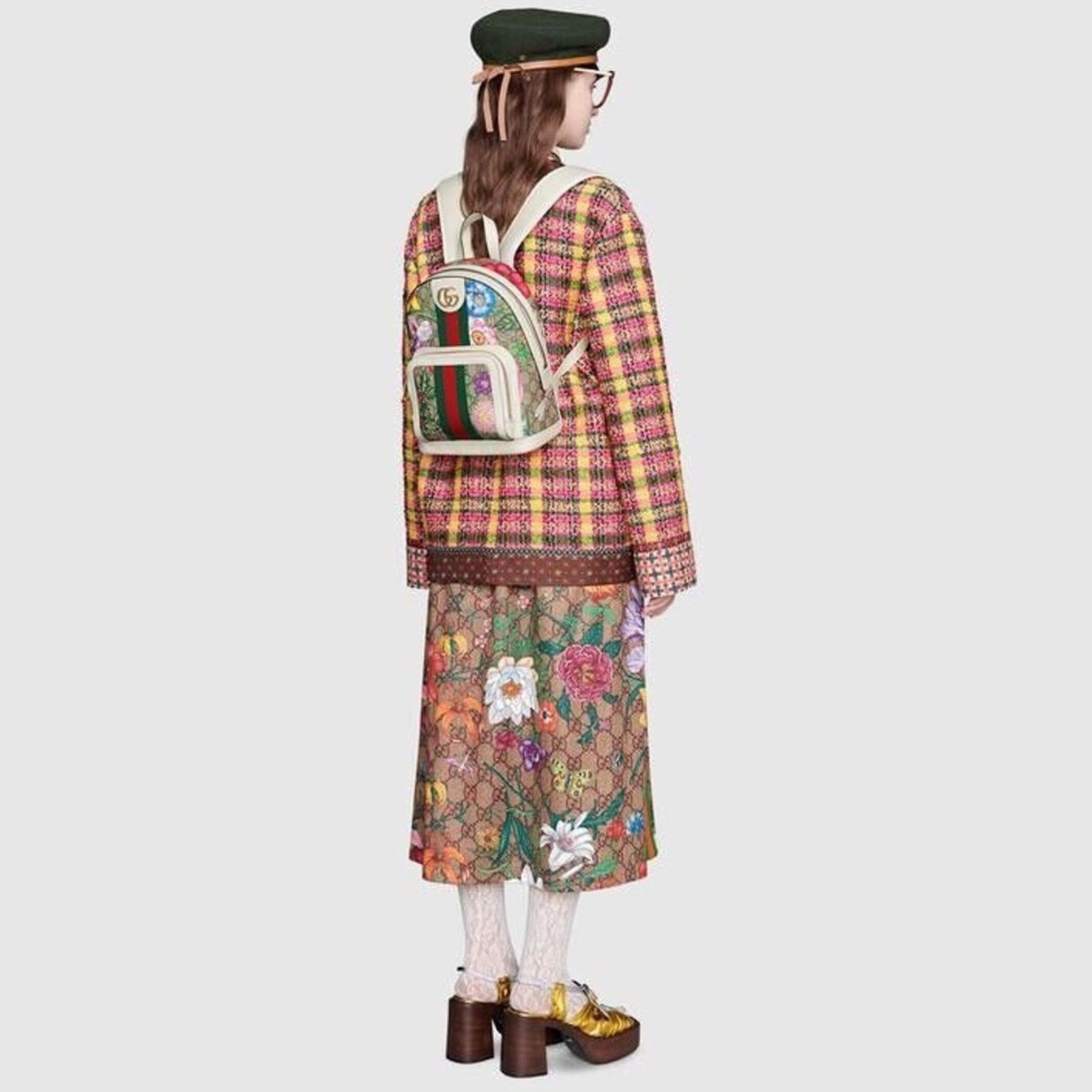 Gucci Gucci Ophidia GG Supreme Floral Backpack 547965 Size ONE SIZE - 16 Thumbnail