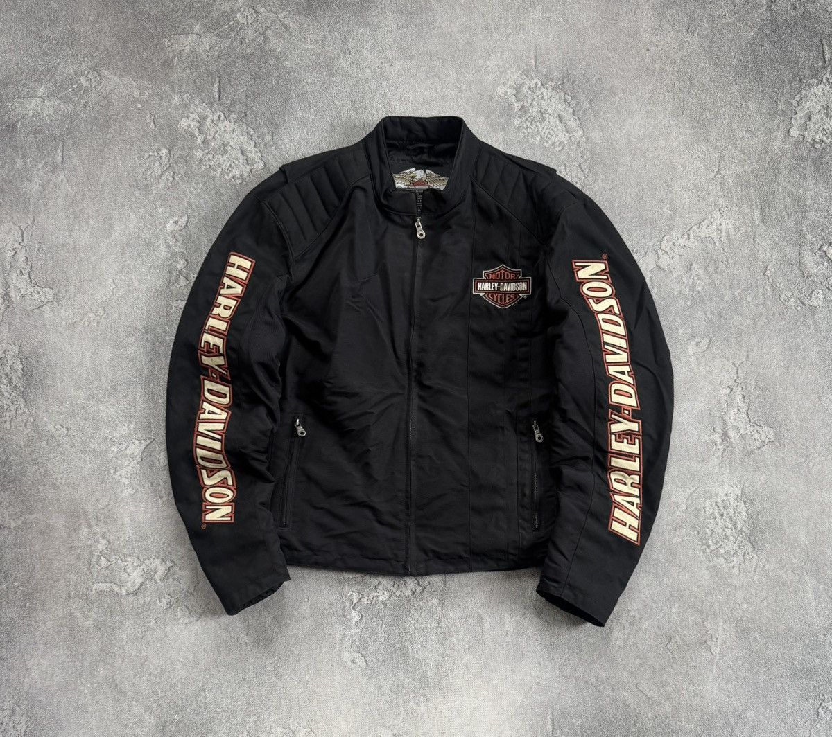 Harley Davidson Harley Davidson motorcycle biker jacket bomber racing 90s Size US L / EU 52-54 / 3 - 1 Thumbnail