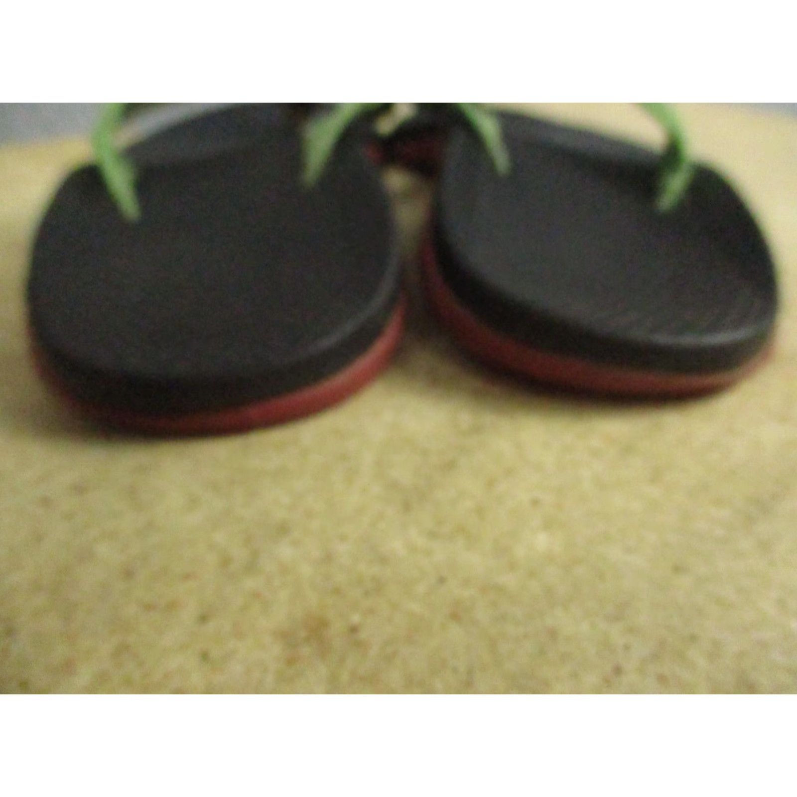 Chaco Chaco Flip Sandals Womens 9 Black Green Thong Flip Flops Outdoor EcoTread Sl ip On Size US 9 / IT 39 - 3 Thumbnail