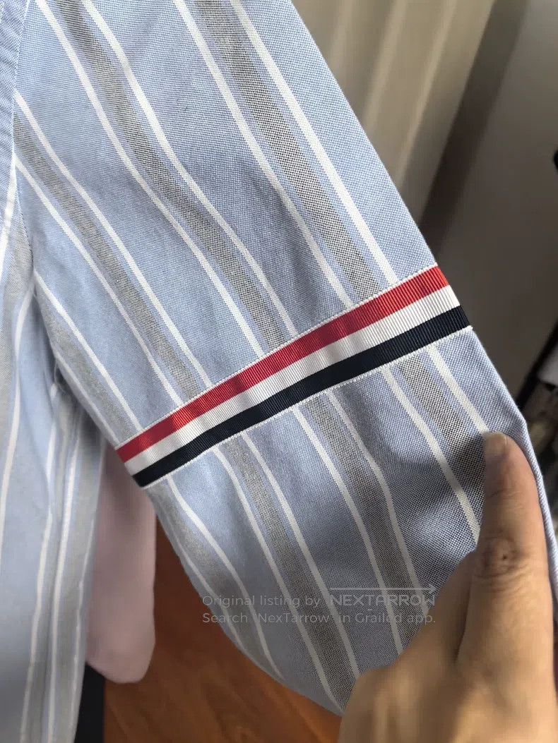Thom Browne Thom Browne Sleeve Badge Oxford Shirt Size US S / EU 44-46 / 1 - 5 Thumbnail
