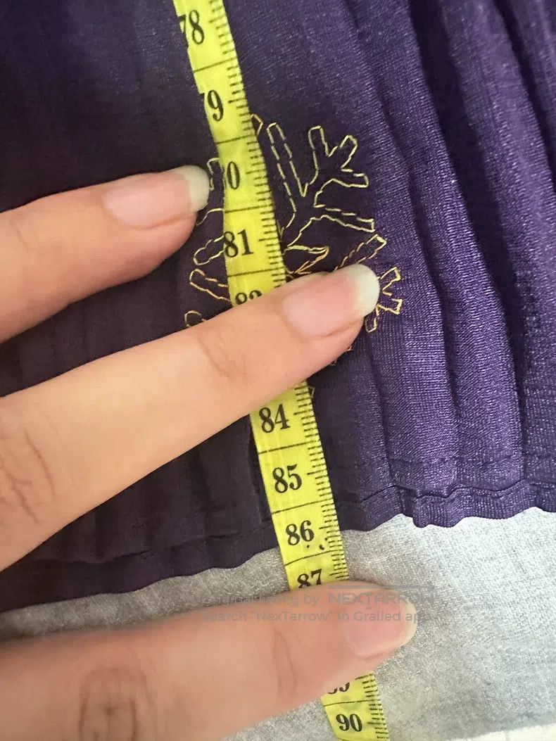 Issey Miyake Issey Miyake size:5 Elegant Purple Midi Skirt Size 22" - 6 Thumbnail