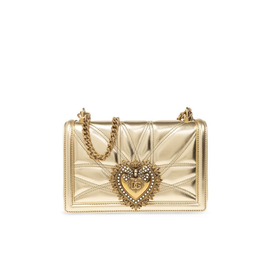 Dolce & Gabbana DOLCE&GABBANA Devotion Medium Gold Shoulder Bag New & Authen Size ONE SIZE - 1 Thumbnail