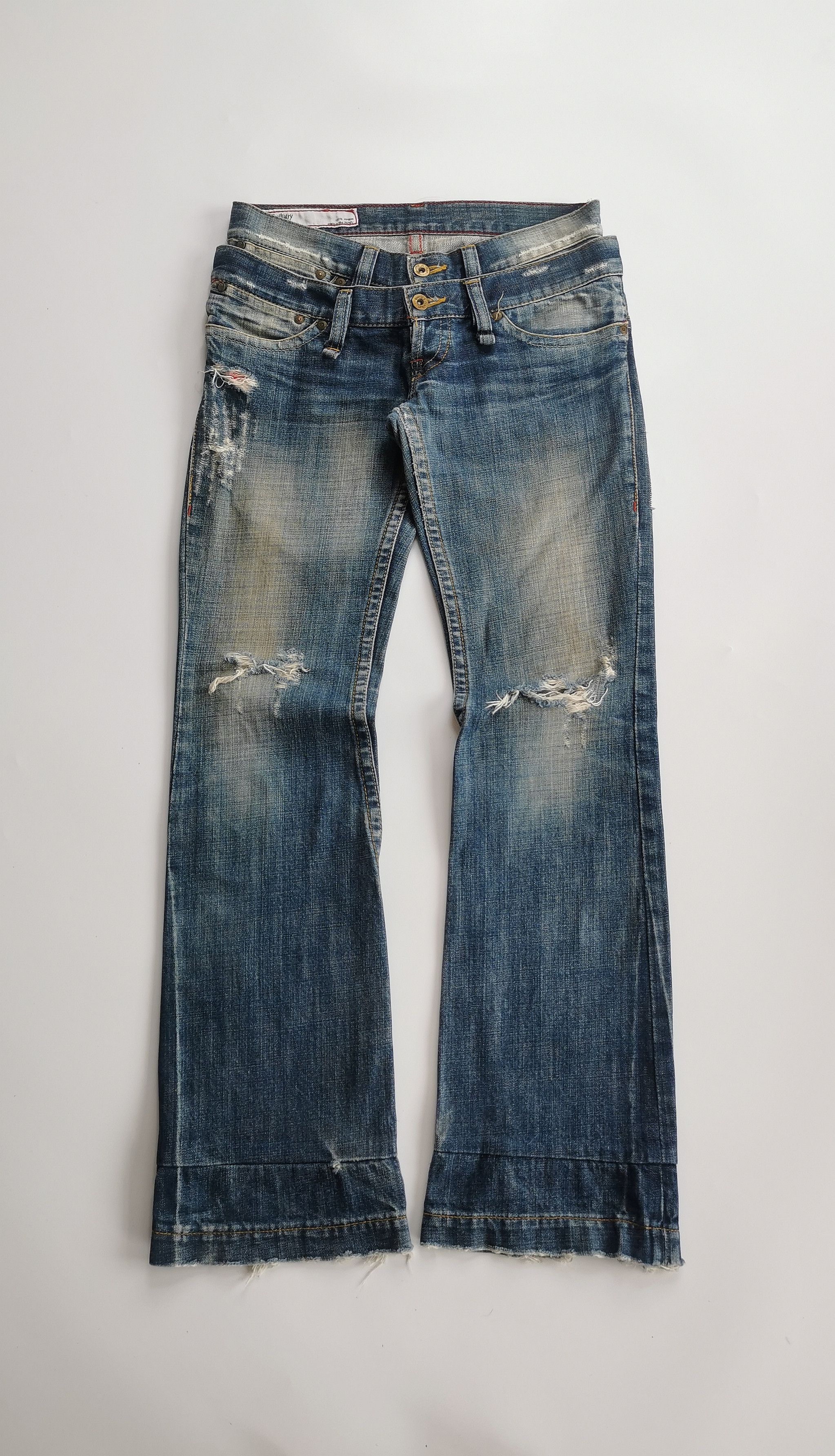 Tornado Mart Queen of sanctuary doublewaist flare distressed tornado vibe Size 29" - 1 Thumbnail