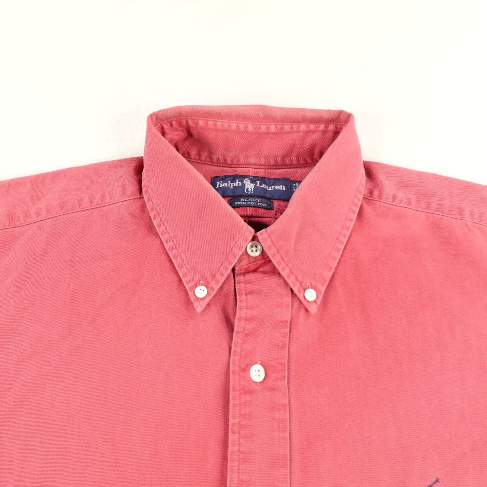 Ralph Lauren VINTAGE Ralph Lauren Shirt Mens L Pink Blake Twill Button-Up Pony Logo Collared Short Sleeve Classic Preppy Mens Size US L / EU 52-54 / 3 - 2 Thumbnail
