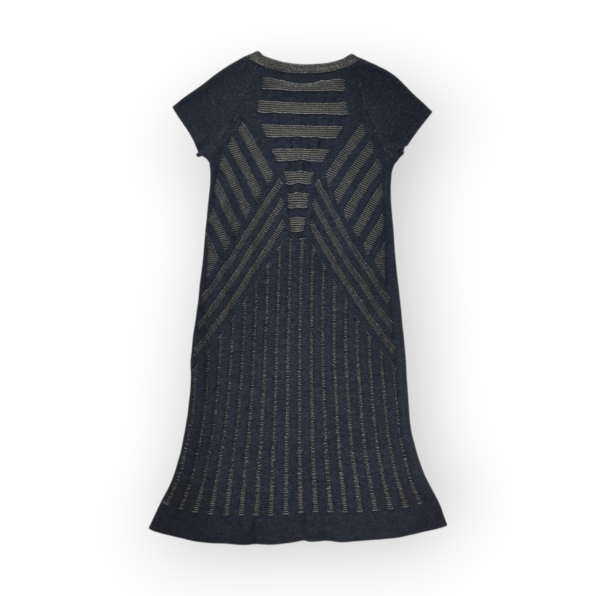 Beauty Beast × Designer × Hiroko Koshino Homme HIROKO KOSHINO Premier Elegant Black Gold Shimmer Dress Size M / US 6-8 / IT 42-44 - 7 Thumbnail
