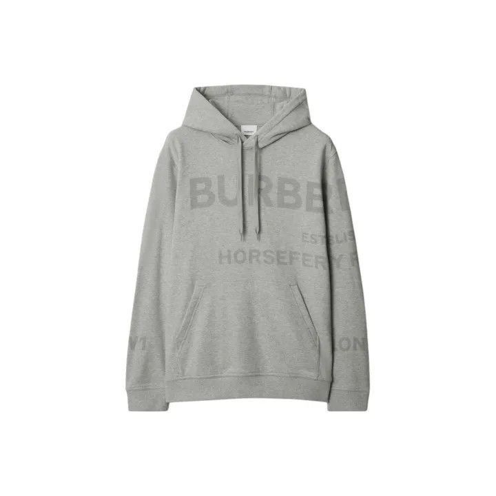Burberry Burberry Burberry Gray Logo Hoodie for Men-2507 Size US L / EU 52-54 / 3 - 1 Thumbnail